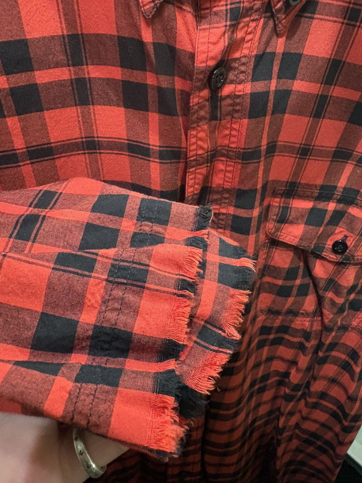 Balenciaga Plaid Red balenciaga shirt Size US L / EU 52-54 / 3 - 4 Thumbnail