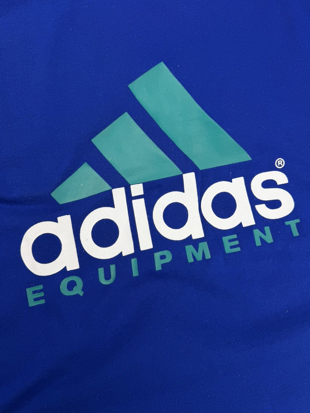 Adidas Vintage Adidas Equipment Big Logo Tee Blue Size US L / EU 52-54 / 3 - 4 Thumbnail
