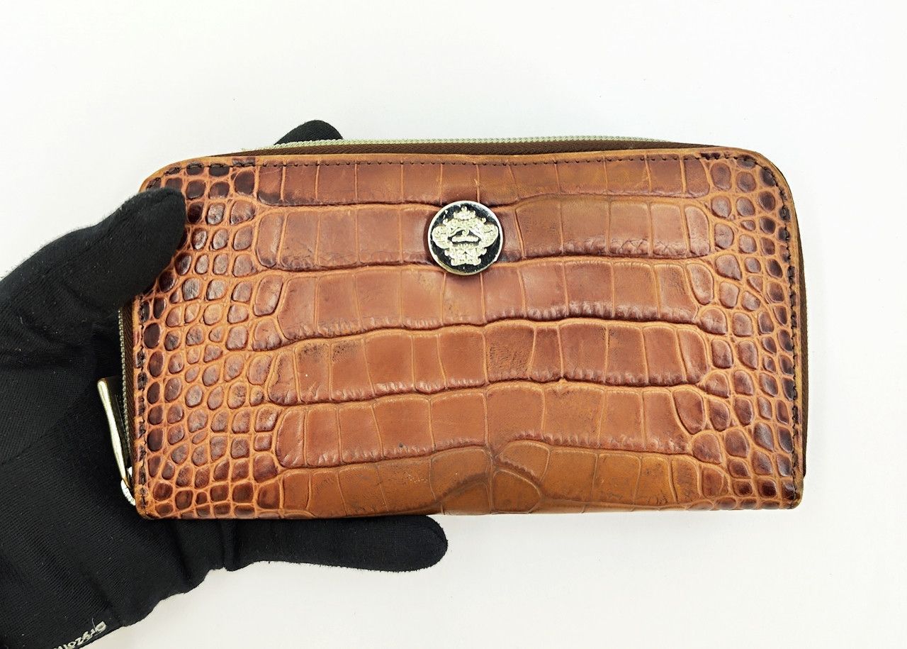Orobianco OROBIANCO crocs texture leather zipper wallet Size ONE SIZE - 1 Thumbnail