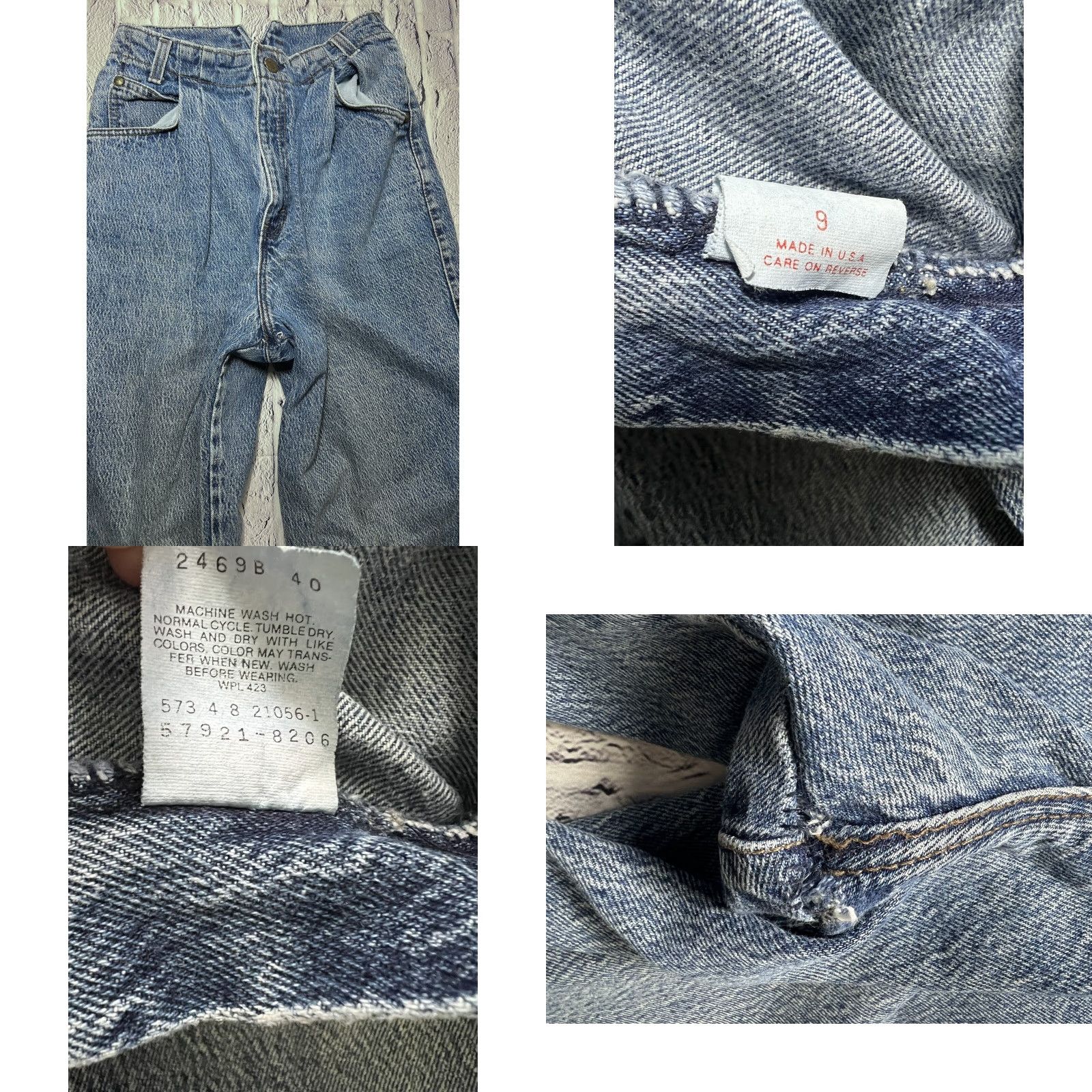 Levi's VINTAGE Levi's 573 Jeans Women High Waist Pleated Front 9 Blue Denim Tapered Jeans Womens Size 30" / US 8 / IT 44 - 8 Thumbnail