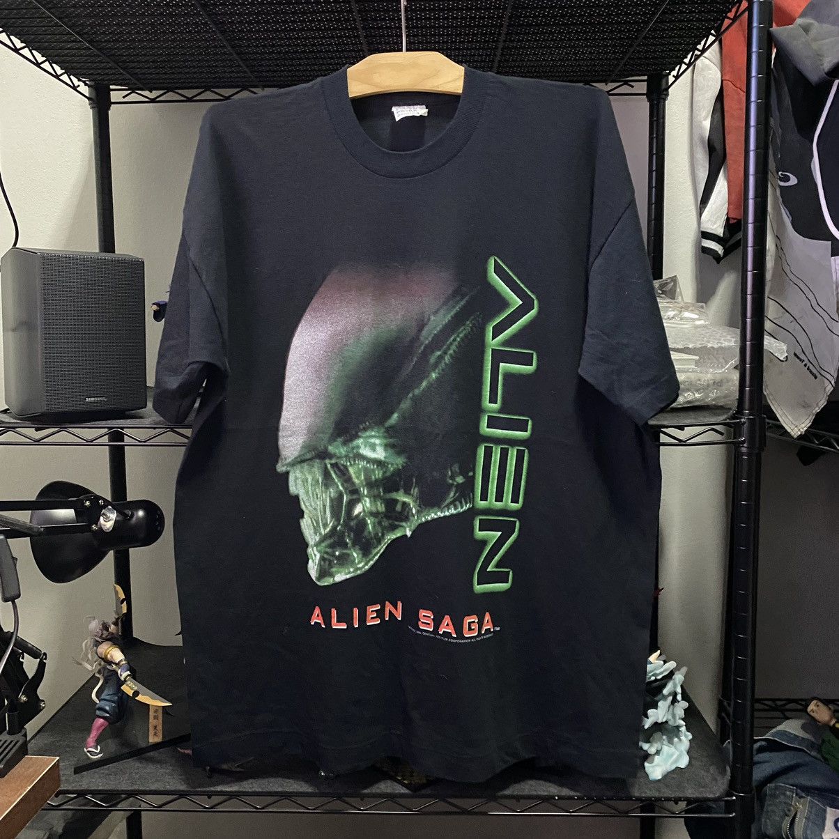 Rare!!! Vintage 90's Alien SAGA 1997 horror movie t-shirt
