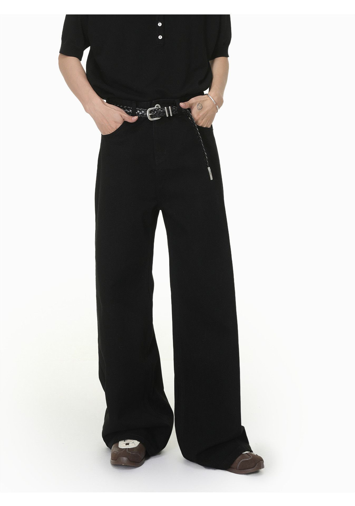 Jean Men's Cleanfit Distressed Vintage Loose Straight-Leg Jeans Size US 32 / EU 48 - 2 Thumbnail