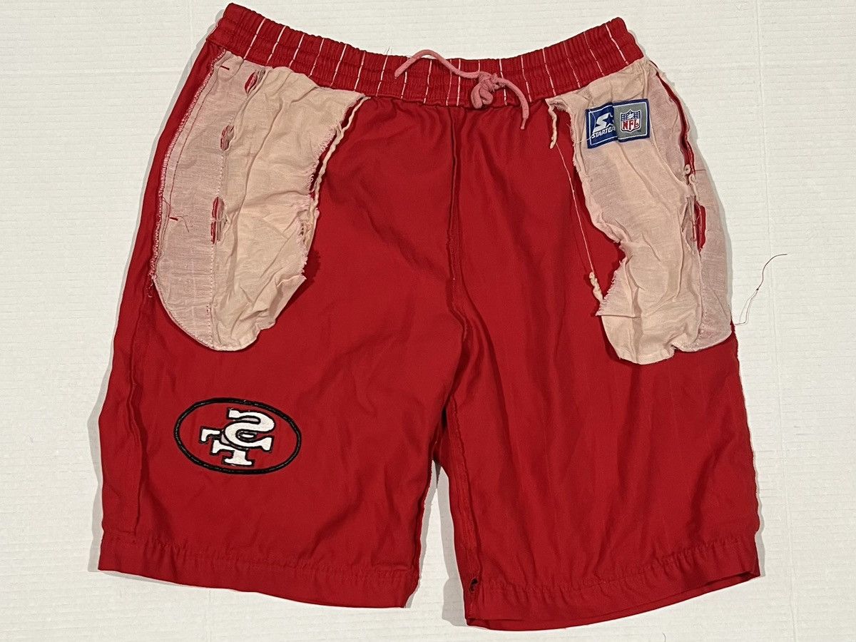 Starter Vintage Rare 90s San Francisco 49ers Starter Shorts Nfl Red Size US 33 - 6 Thumbnail