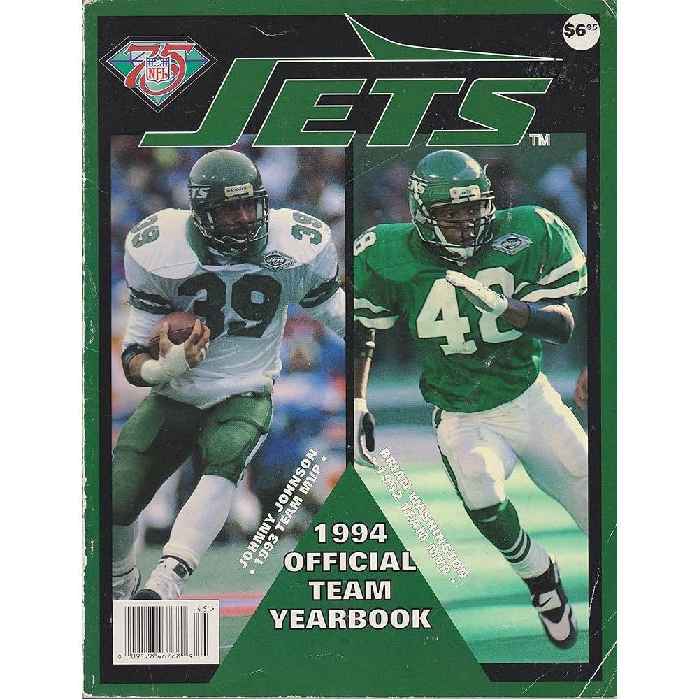 NFL × Starter NY Jets 90s STARTER puffer Pullover 1/2 L blk kelly Pro vtg Size US L / EU 52-54 / 3 - 4 Thumbnail
