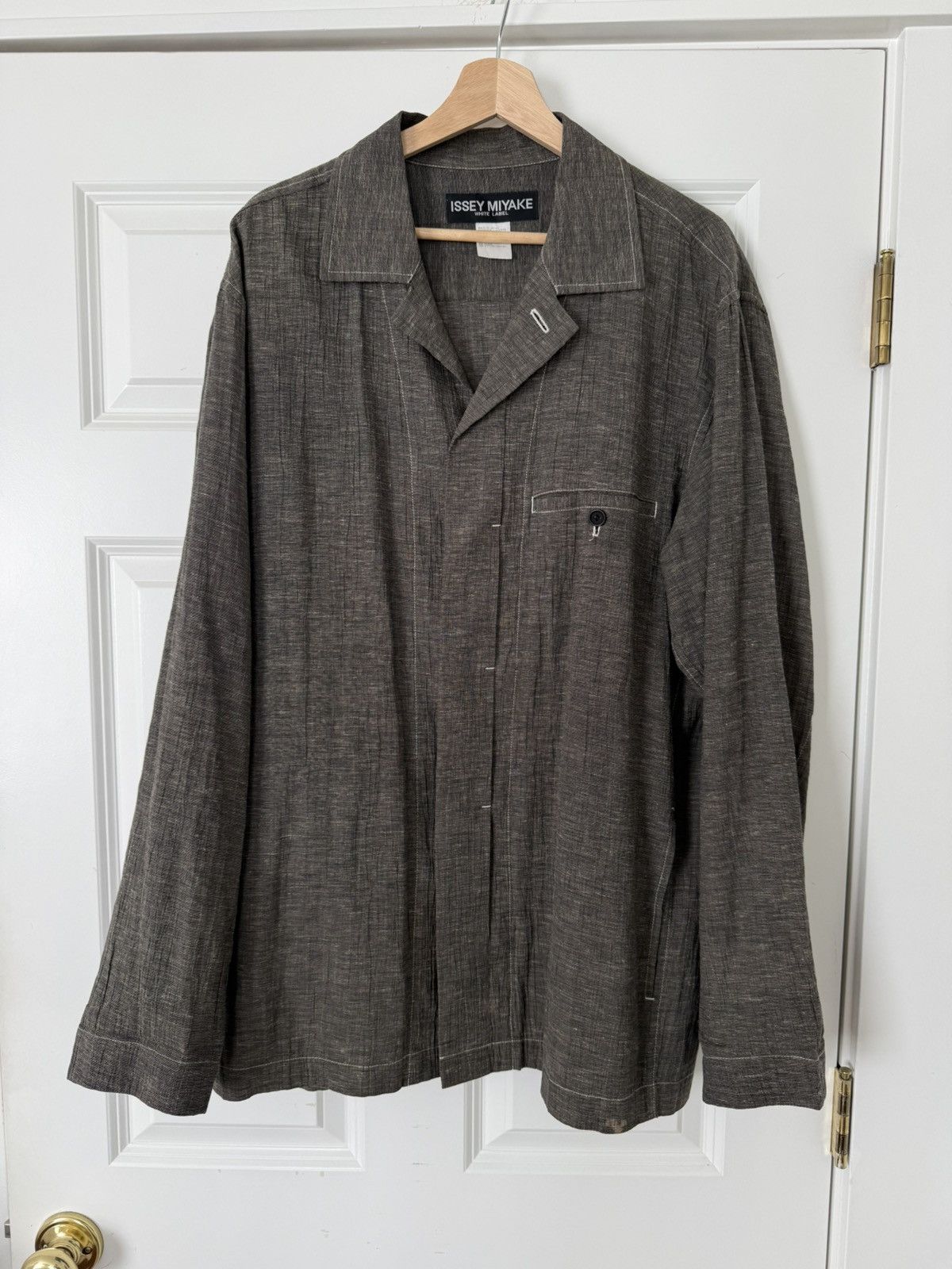 Brown ramie cotton lightweight jacket