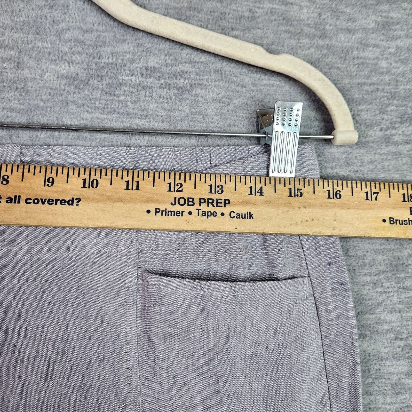 J. Jill J.Jill Womens Linen Stretch Pants Small Gray Lightweight Casual Everyday Regular Rise Buttoned Front Pants Mens Women Girls Unisex Size 28" / US 6 / IT 42 - 3 Thumbnail