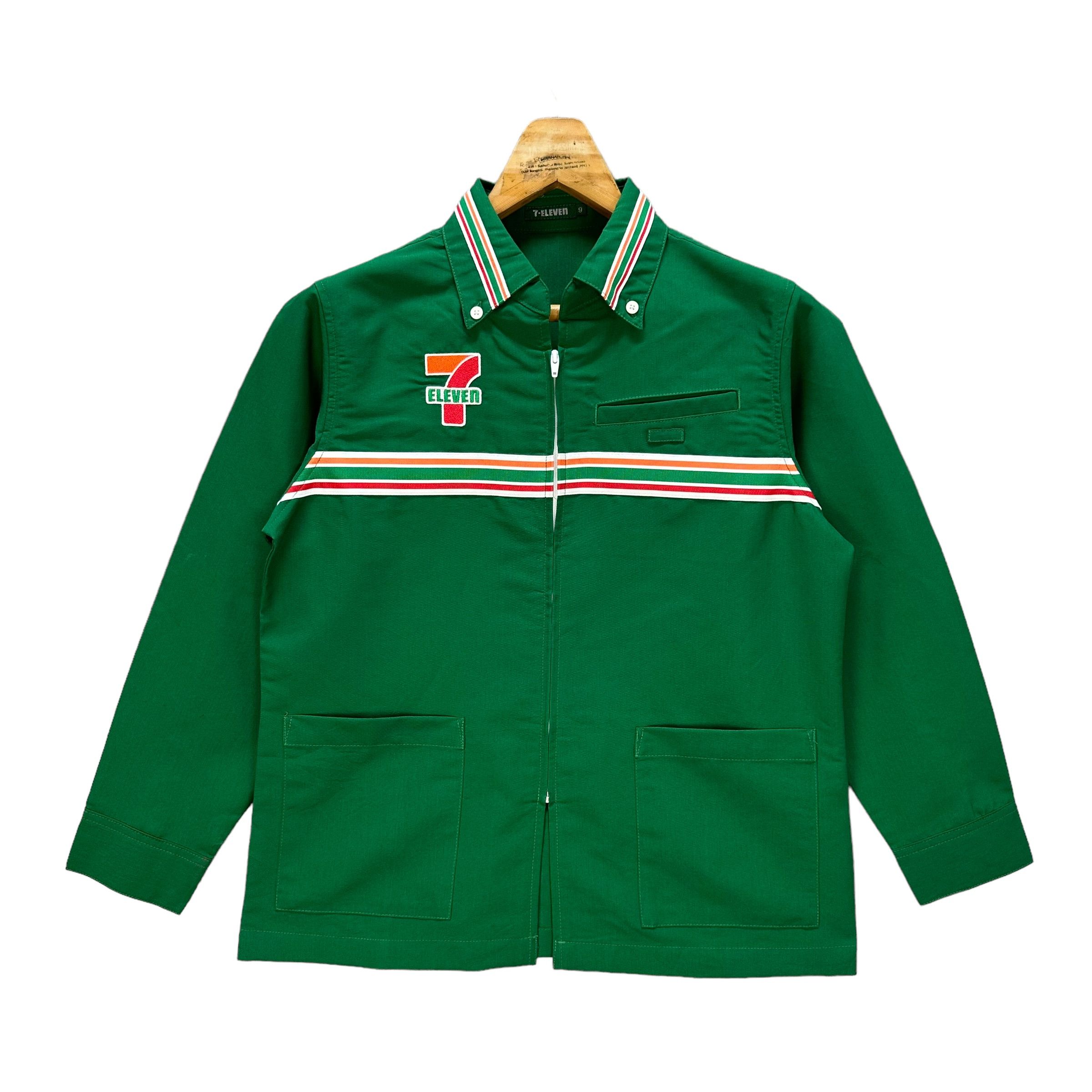 Japanese Brand 7 ELEVEN GREEN LONG SLEEVE UNIFORM WORK JACKET #9014-48 Size US S / EU 44-46 / 1 - 1 Thumbnail