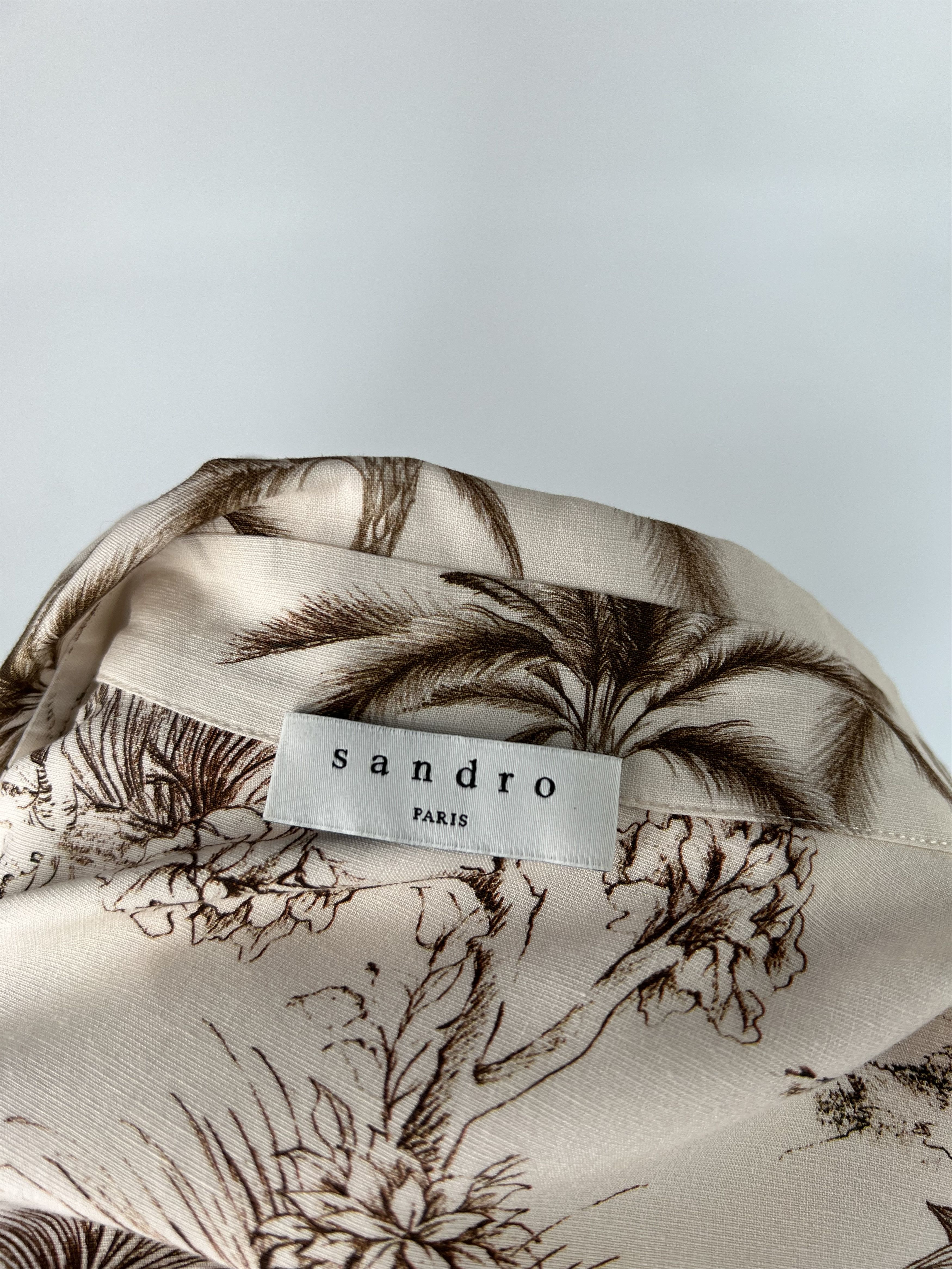 Sandro Sandro Printed Belted Jumpsuit Size 36 Size 27" / US 4 / IT 40 - 8 Thumbnail