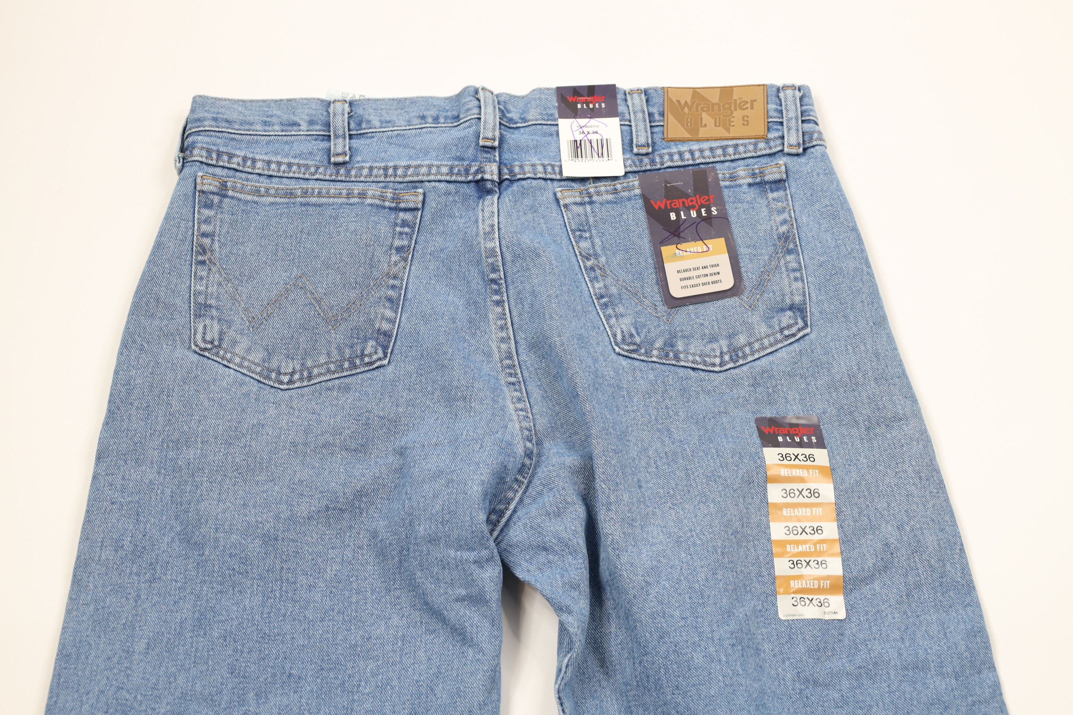 Vintage × Wrangler Deadstock Vintage Y2K Wrangler Fit Denim Jeans Blue Cotton Size US 36 / EU 52 - 9 Thumbnail