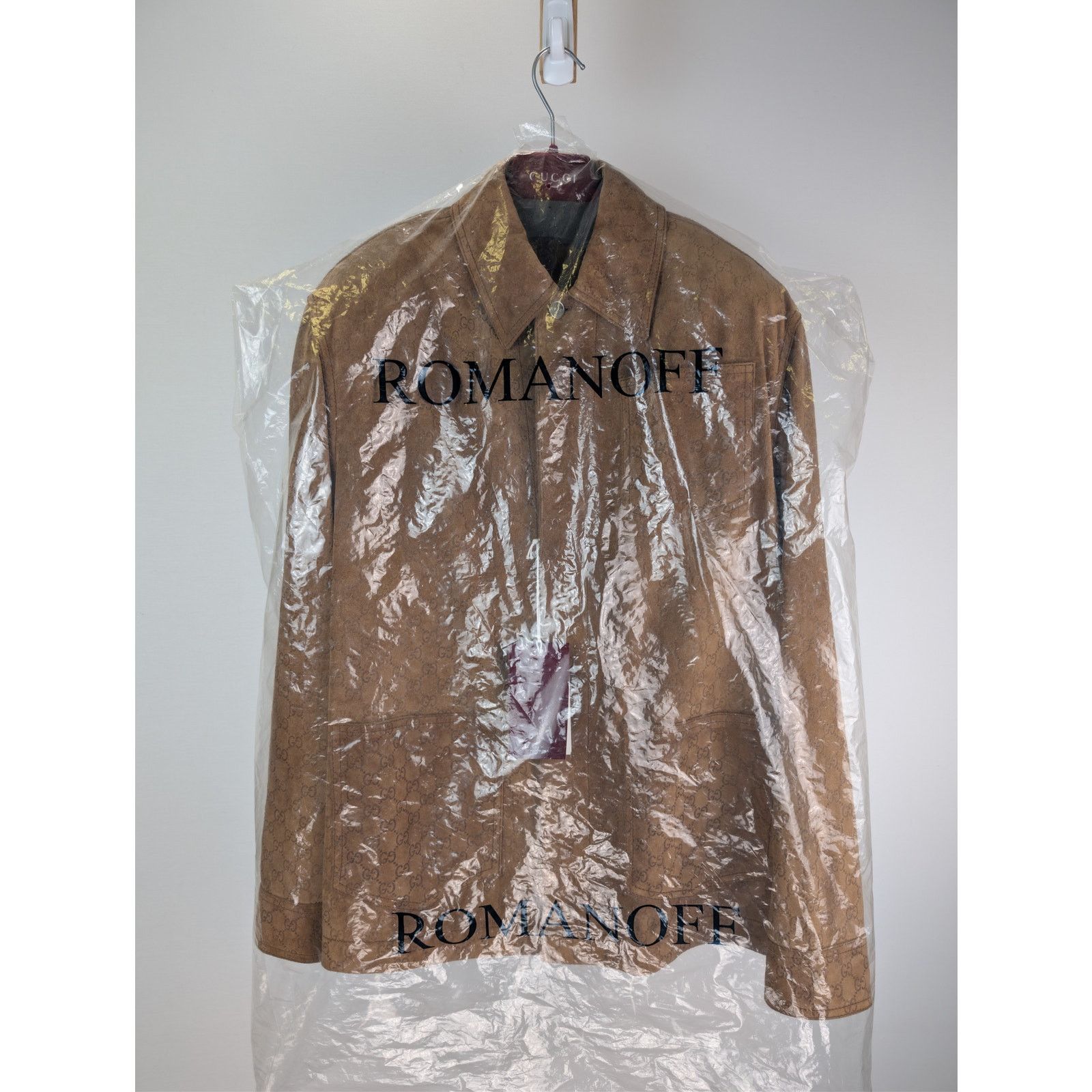 Gucci o1rshd1 Embossed GG Suede Jacket in Camel / Beige Size US M / EU 48-50 / 2 - 23 Thumbnail