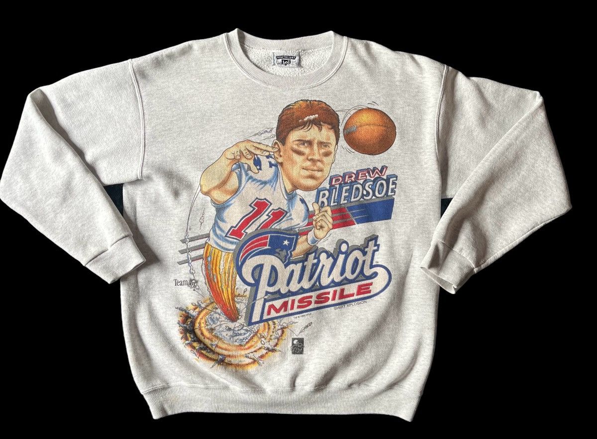 NFL New England Patriots 1995 Drew Bledsoe shirt Xplosion L Size US L / EU 52-54 / 3 - 6 Thumbnail