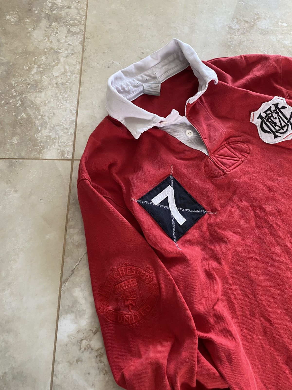 Nike Vintage Regby Shirt Nike Manchester United #7 Big Logo Y2K Size US L / EU 52-54 / 3 - 4 Thumbnail