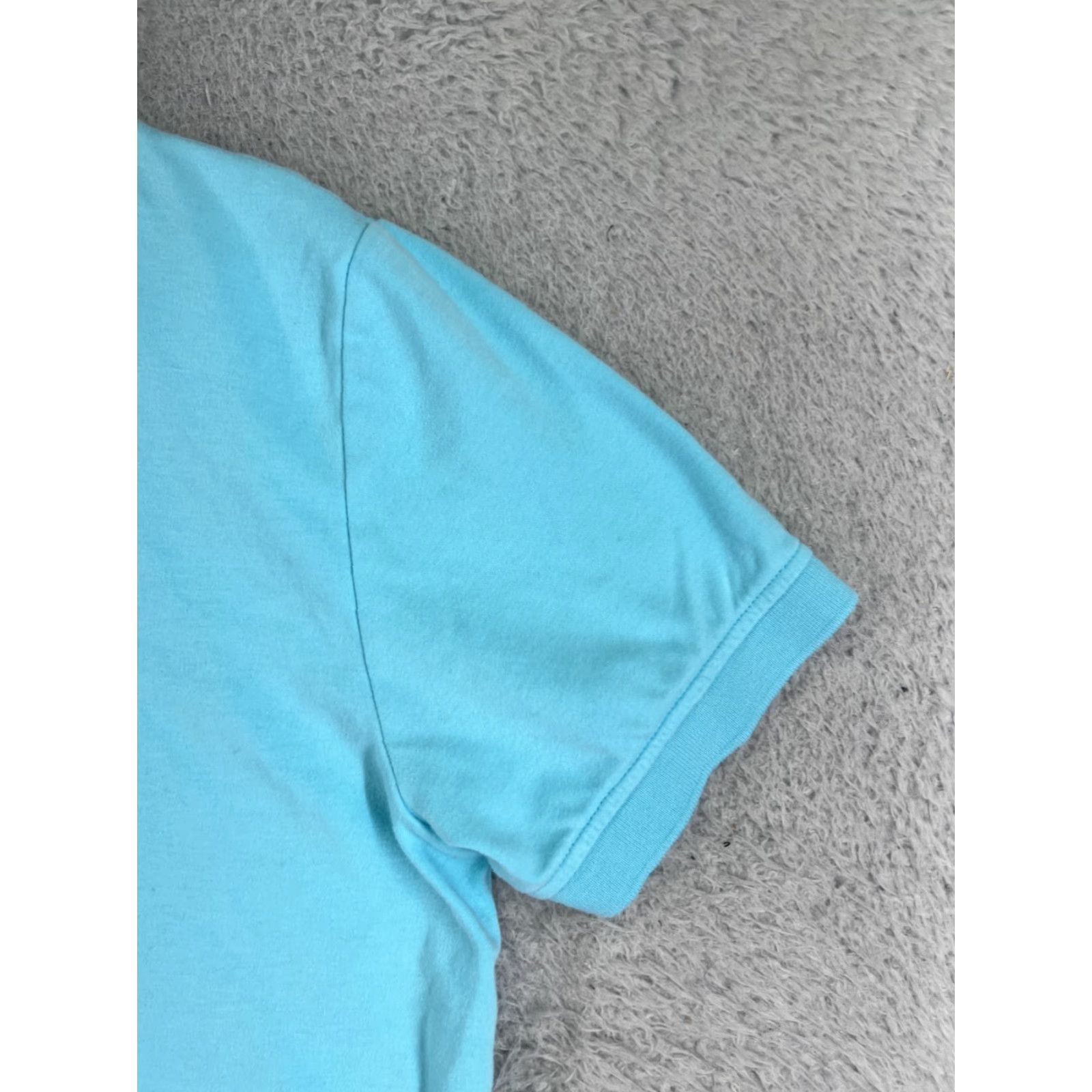 Tommy Hilfiger TOMMY HILFIGER Polo Shirt Mens Large Blue 100% Cotton Jersey Solid Short Sleeve Regular Fit Adult Size US L / EU 52-54 / 3 - 2 Thumbnail
