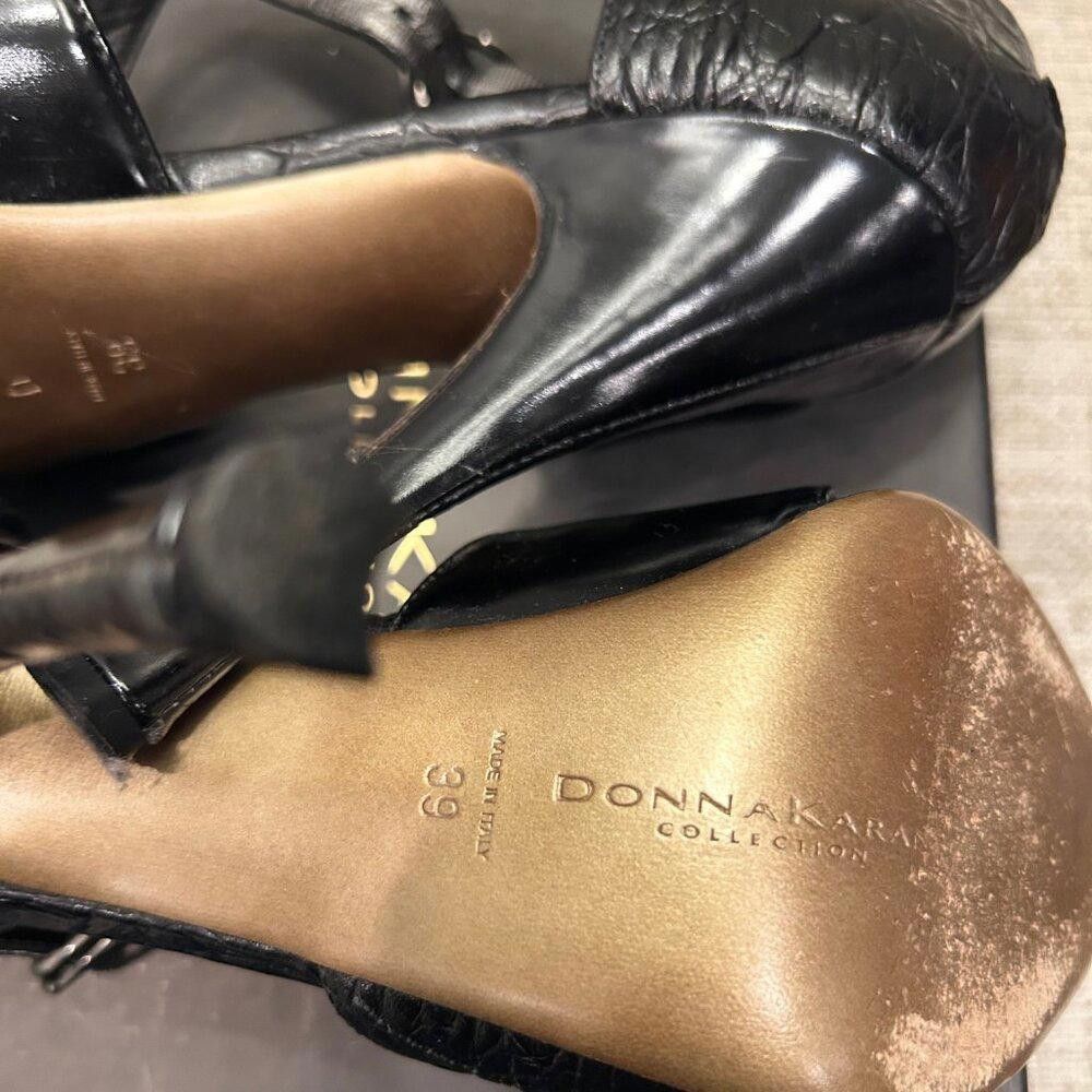 Donna Karan DK Collection Croc Embossed & Patent Leather Stiletto Size US 9 / IT 39 - 7 Thumbnail