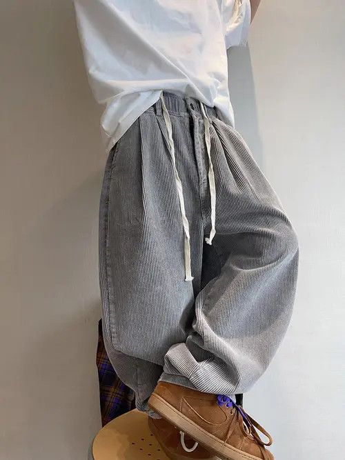 Other Gray Corduroy Wide-Leg Pants Size US 32 / EU 48 - 2 Thumbnail