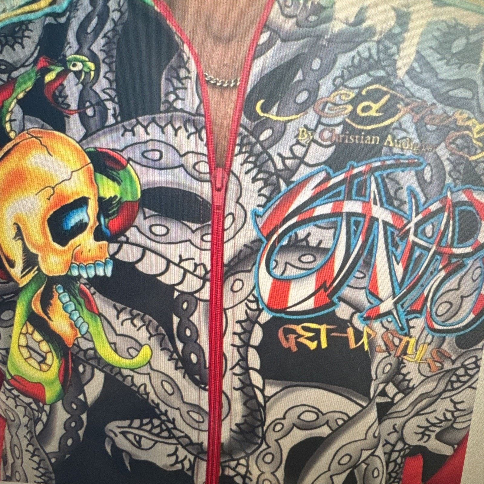 Ed Hardy Ed Hardy By Christian Audigier graphic Track Jacket Large Size US L / EU 52-54 / 3 - 10 Thumbnail