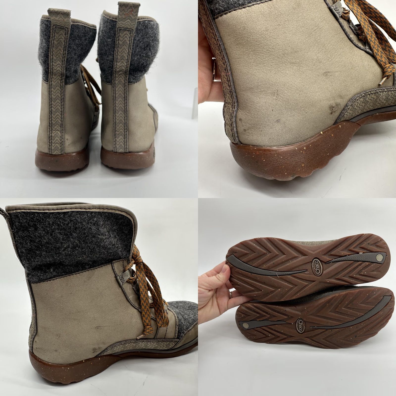 Chaco Chaco Boots Womens 10 Gray Nickel Fleece Lined Ankle Winter Snow Boot J150184 Size L / US 10 / IT 46 - 8 Thumbnail