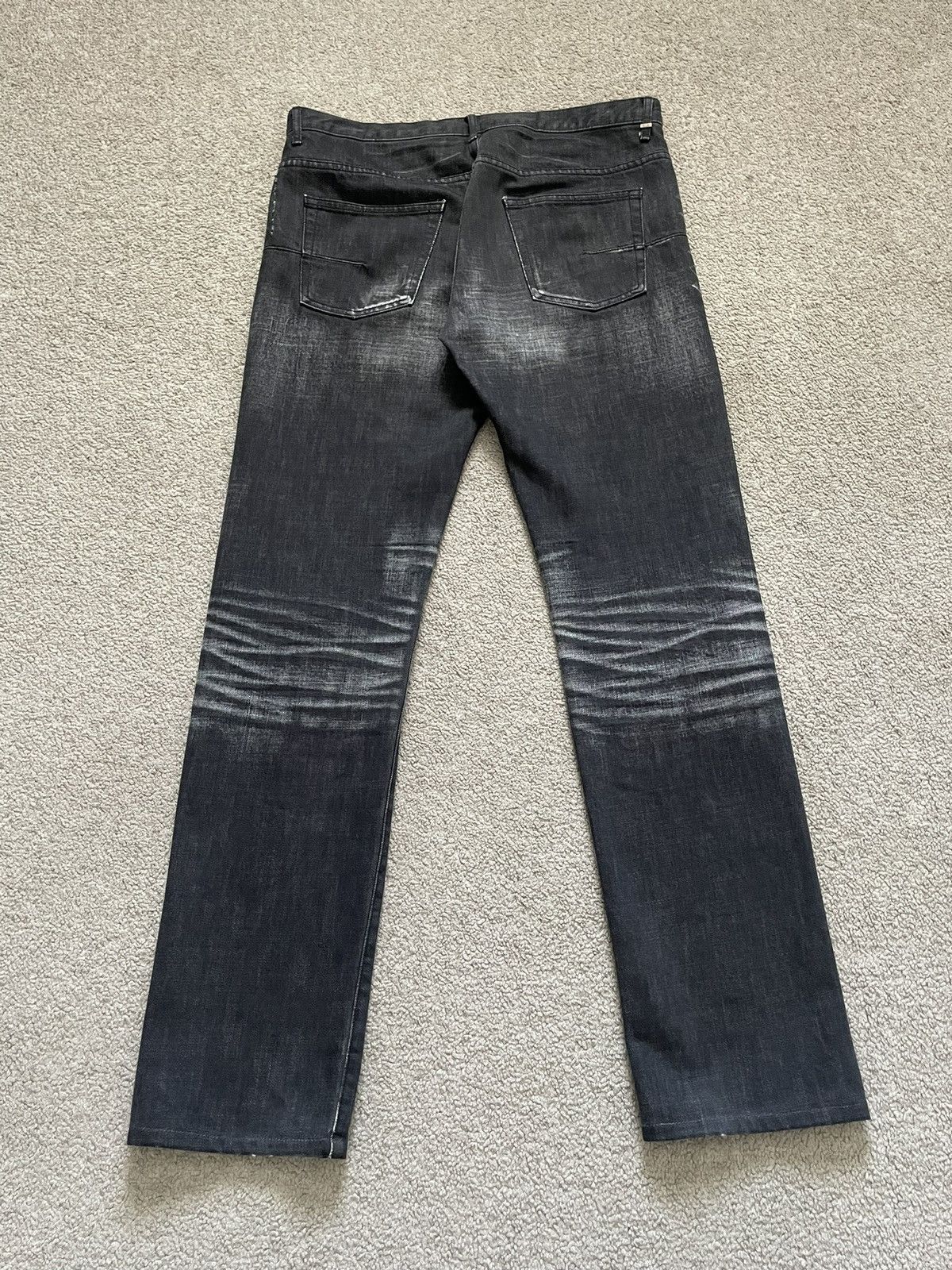 Dior × Hedi Slimane SS03 Dior Homme "Follow Me" Runway Clawmark Denim Jeans Size US 28 / EU 44 - 5 Thumbnail