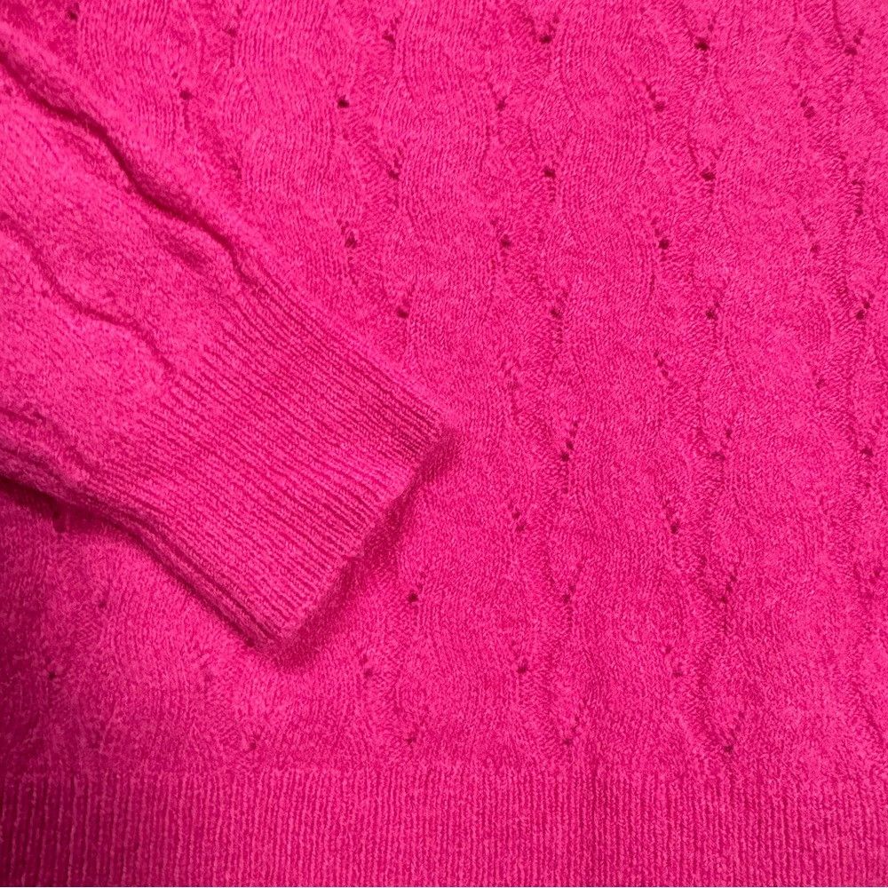 J.Crew NWT New J.Crew Supersoft Cable-Knit Wool Blend Pink Sweater Size XXS / US 00 / IT 34 - 6 Thumbnail