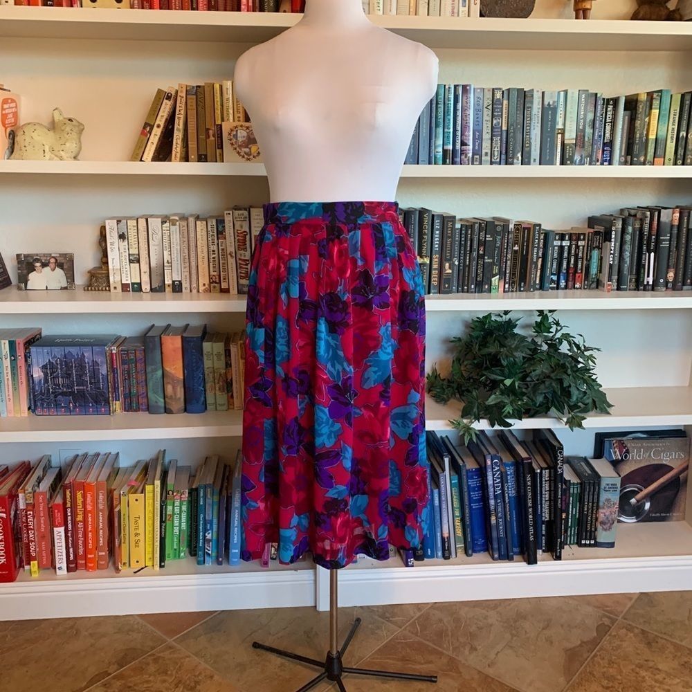 Vintage Vintage Campus Casuals of California Skirt Pleated Fuchsia P Size 28" / US 6 / IT 42 - 3 Thumbnail