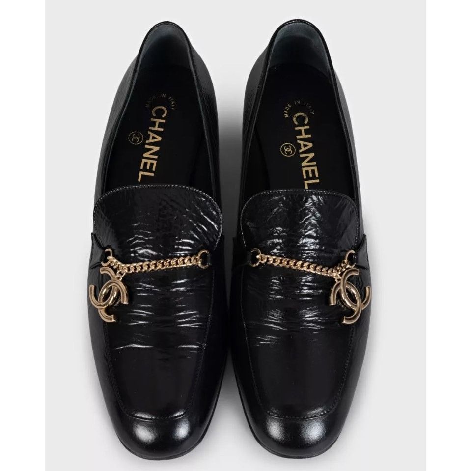 Chanel Chanel Black Leather CC Logo Ballet Flats - Size 38.5 Size US 7.5 / IT 37.5 - 2 Thumbnail
