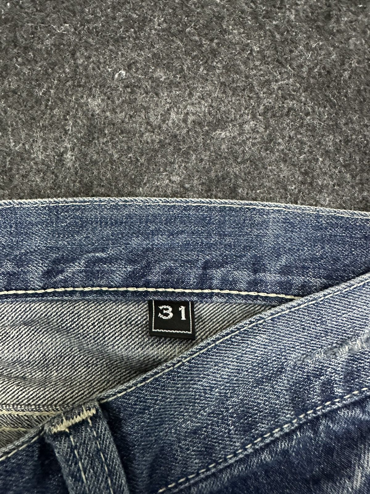 BUFFALO BOBS × Japan Blue × KOJIMA GENES Japan Blue Faded Washed Distressed Denim F57 Size US 31 - 12 Thumbnail