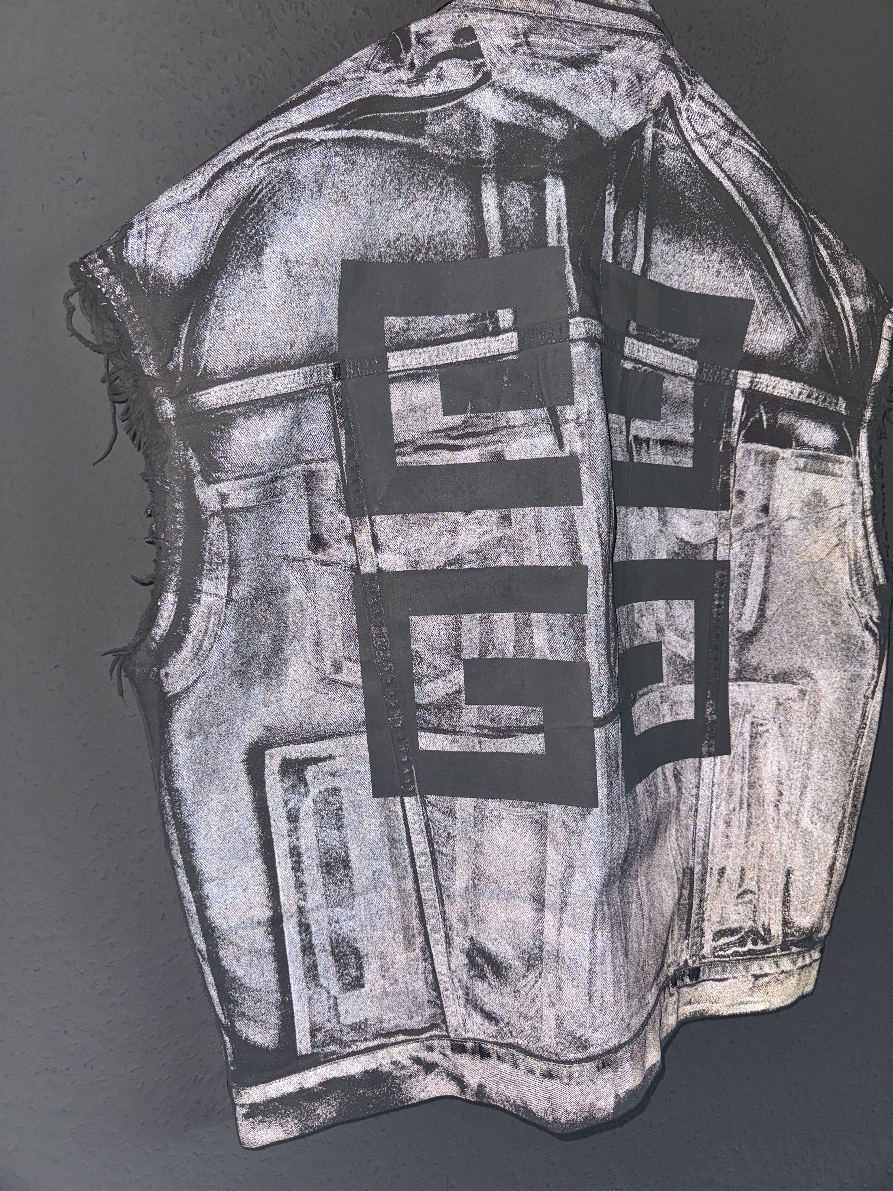 Givenchy 4G Graffiti-Print Reflective Denim Vest – Runway Sample Size US M / EU 48-50 / 2 - 16 Thumbnail