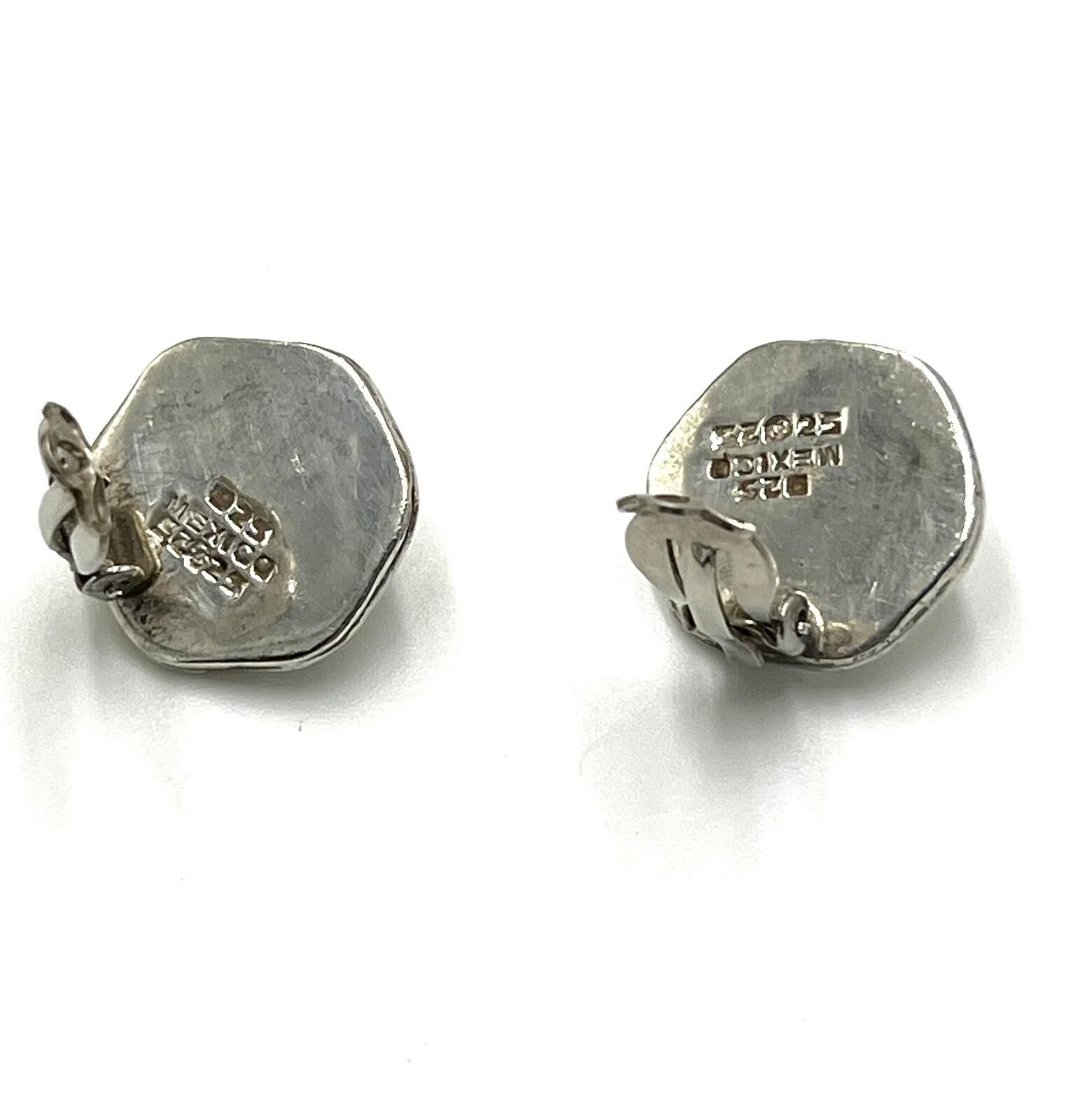 Other Taxco Mexico Sterling Silver Abstract Floral Earrings Size ONE SIZE - 3 Thumbnail