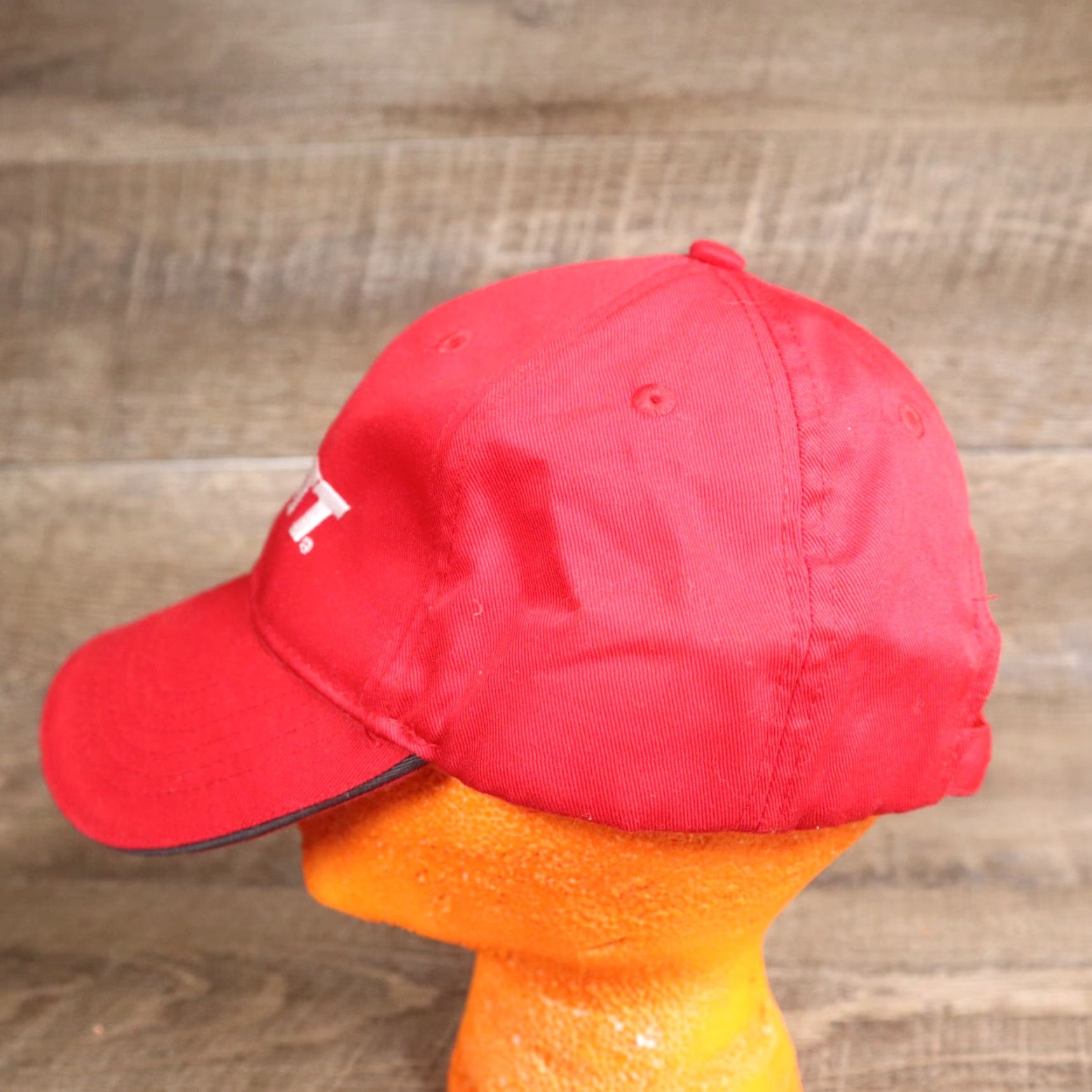 Express Averitt Express Hat Cap Red Strap Back Adjustable Adult Men's Women's Hat Cap Adjustable Red Cotton Twill Logo Baseball Cap Men Women Size ONE SIZE - 5 Thumbnail