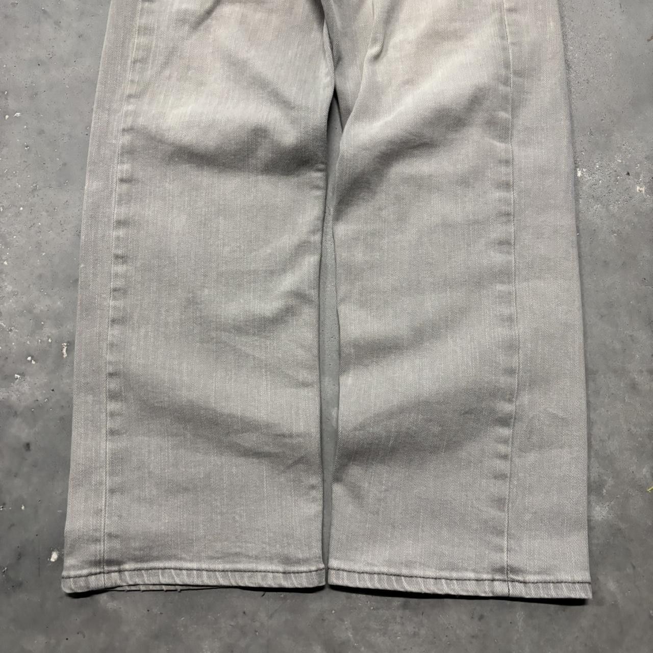Japanese Brand × Vintage Crazy Vintage Y2K/2000s Faded Light Grey Grunge Streetwear Denim Jeans! Size US 33 - 6 Thumbnail