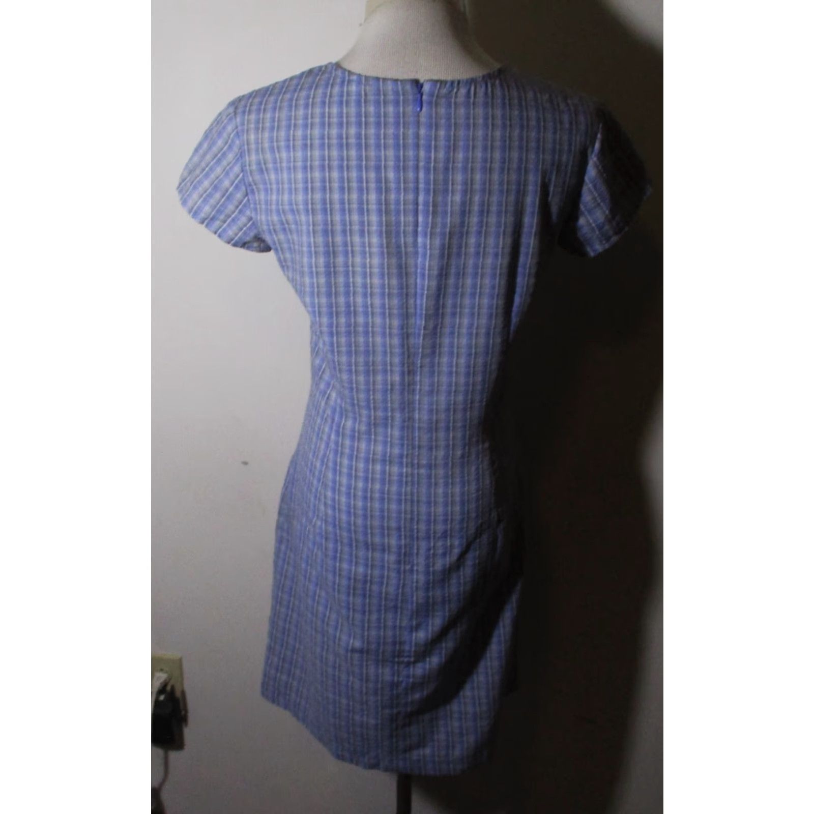 Patagonia PATAGONIA Women's Dress Shirt Dress Sleeve Short Knee Length Blue 8 Casual Knit Cotton Blend 35% Cotton 65% Polyester Vintage No Mens Womens Size 30" / US 8 / IT 44 - 5 Thumbnail