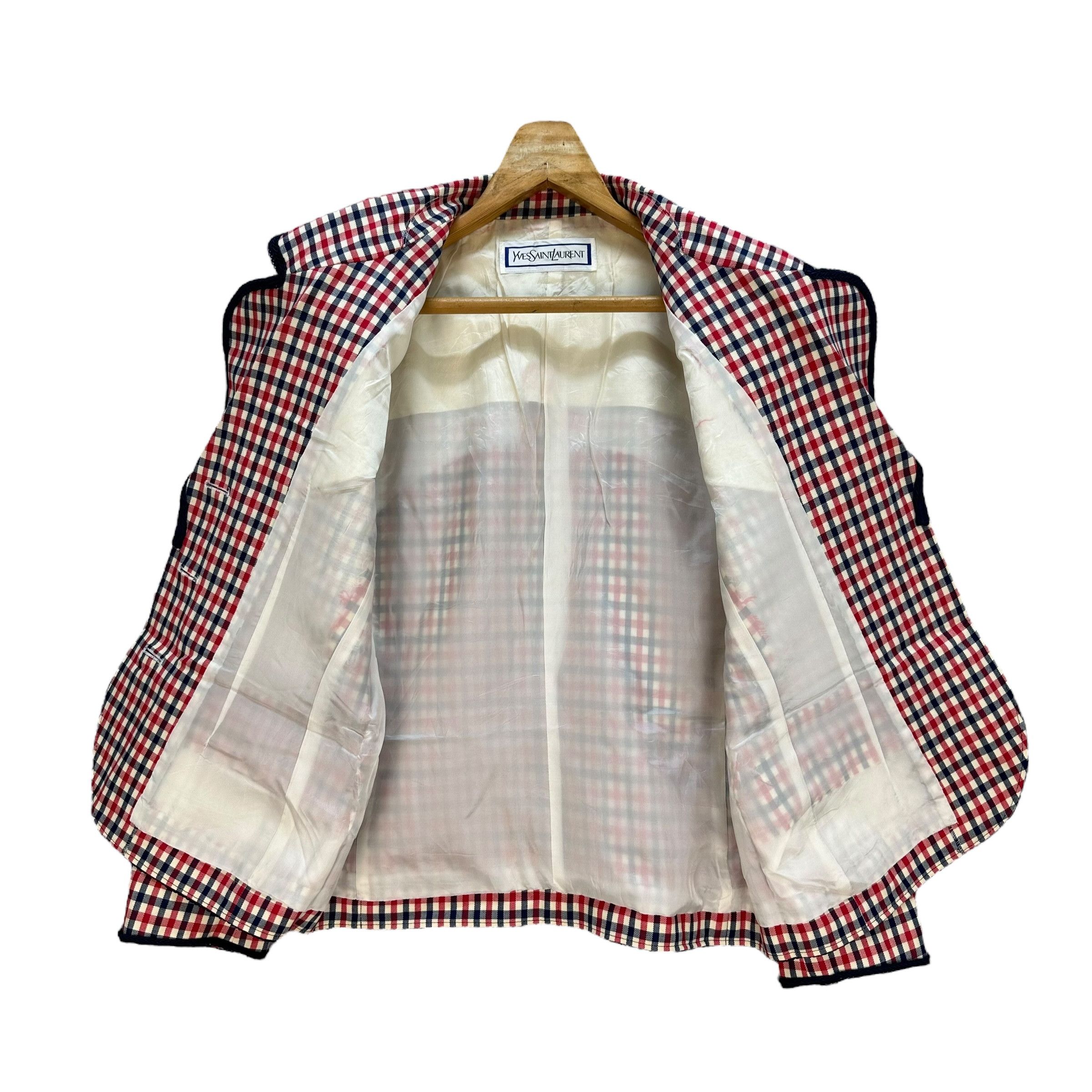 Yves Saint Laurent Yves Saint Laurent Checked Casual Jacket #A6-0168 Size M / US 6-8 / IT 42-44 - 6 Thumbnail