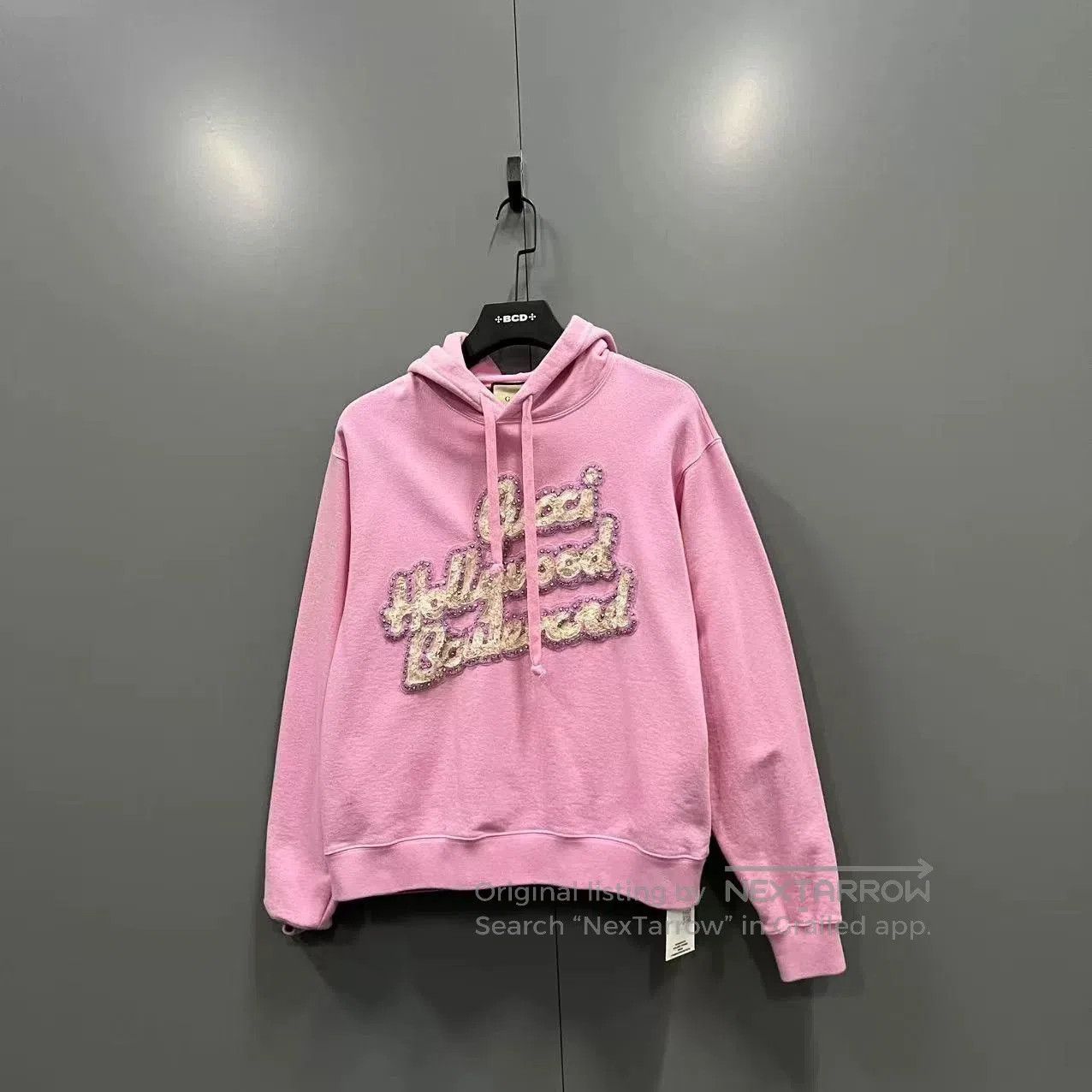 Gucci gucci pink sequined logo hoodie. Size XS / US 0-2 / IT 36-38 - 1 Thumbnail