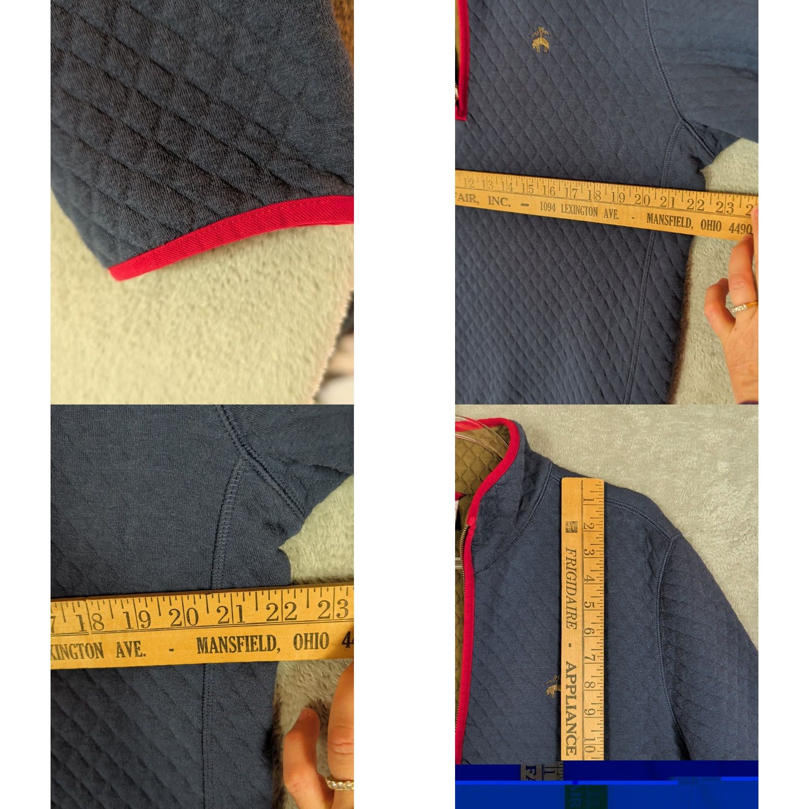 Brooks Brothers Brooks Brothers Diamond Quilted Pullover Mens M Blue 1/4 Zip Lined Knit Sweatshirt Pullover Casual Office Size US M / EU 48-50 / 2 - 8 Thumbnail