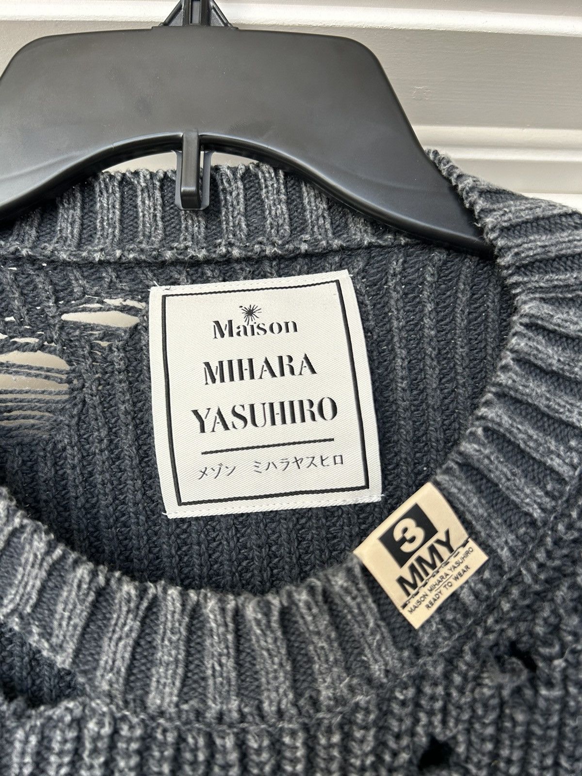 Maison MIHARA YASUHIRO Maison Mihara Yasuhiro grey distressed sweater Size US M / EU 48-50 / 2 - 3 Thumbnail