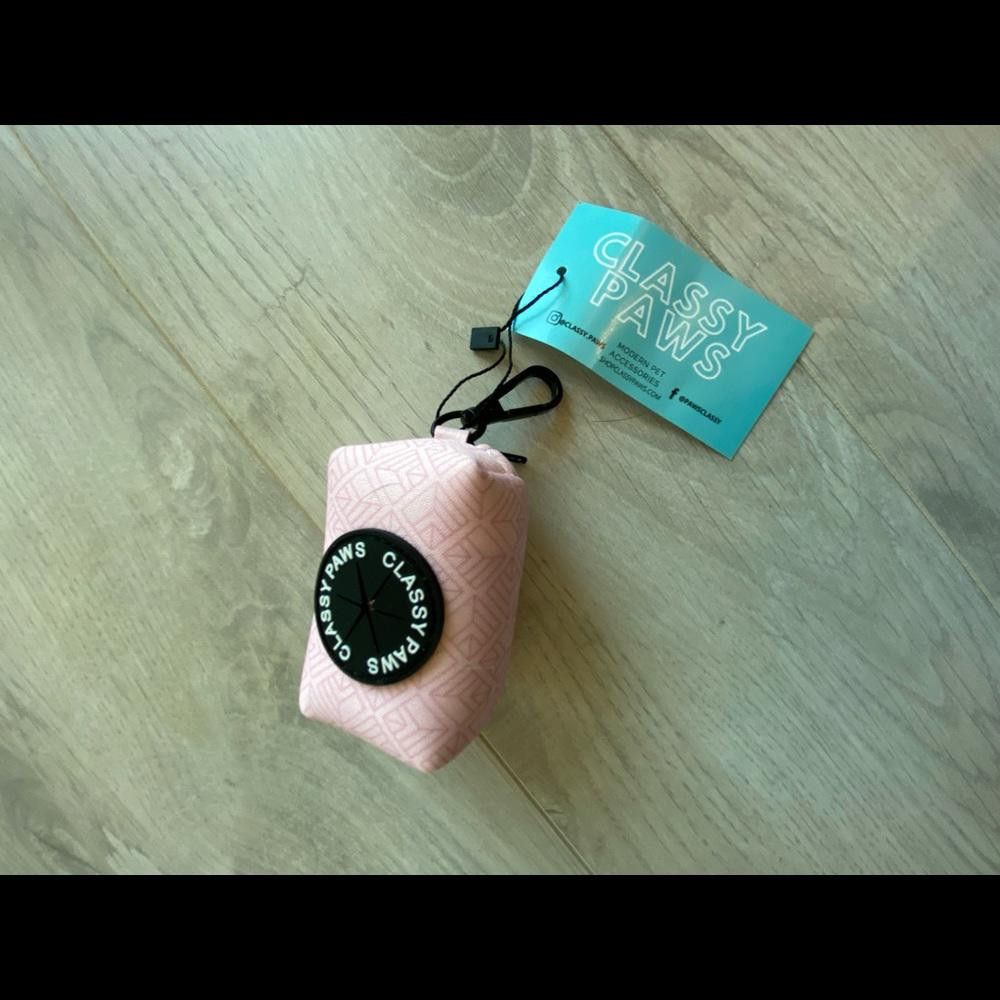 Designer Classy Paws Pink Patterned Dog Poop Bag Size ONE SIZE - 1 Thumbnail