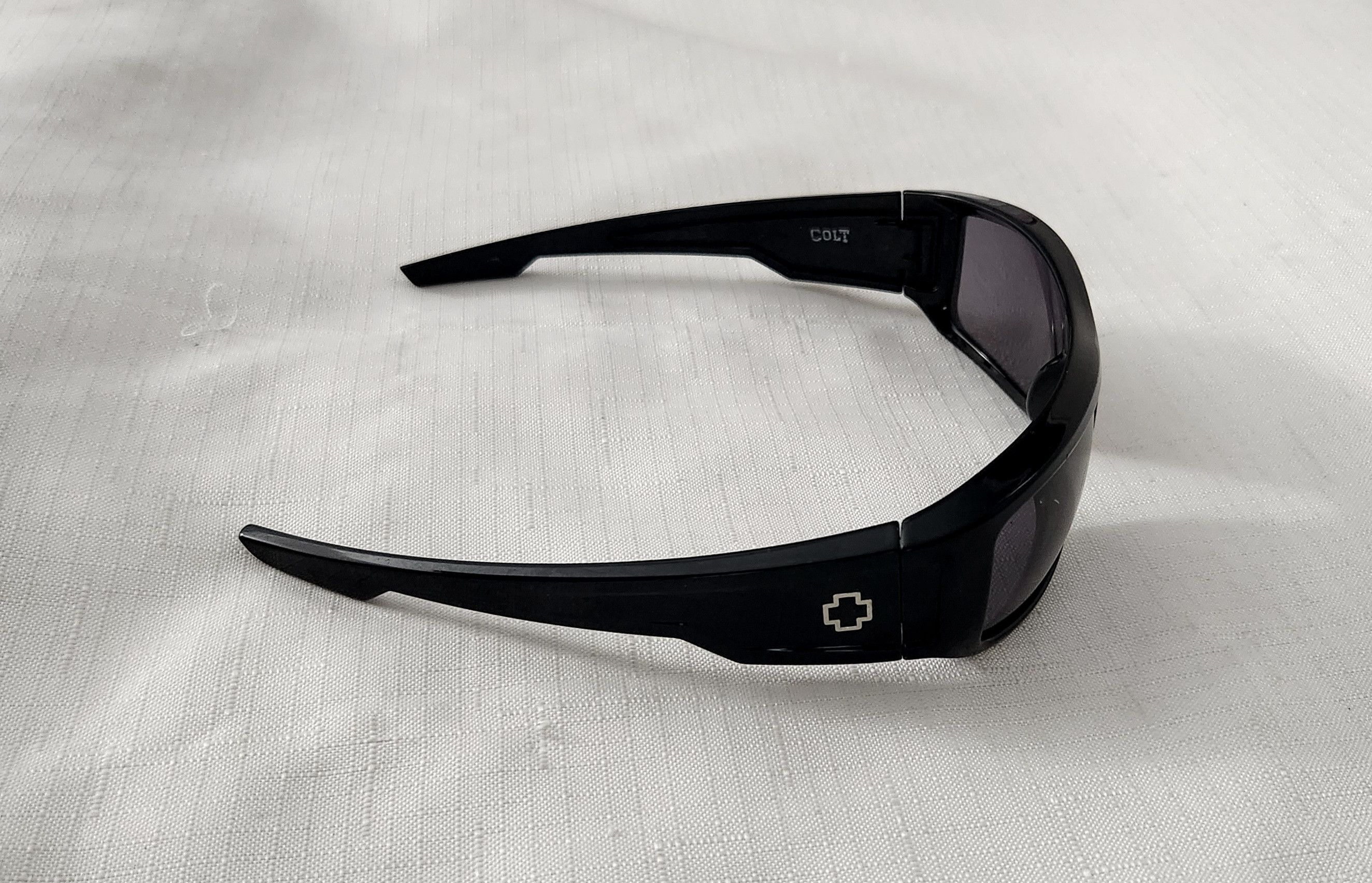 SPY Optic Spy Colt Sunglasses Shiny Black on Black lens vtg 63-16 125 Size ONE SIZE - 11 Thumbnail