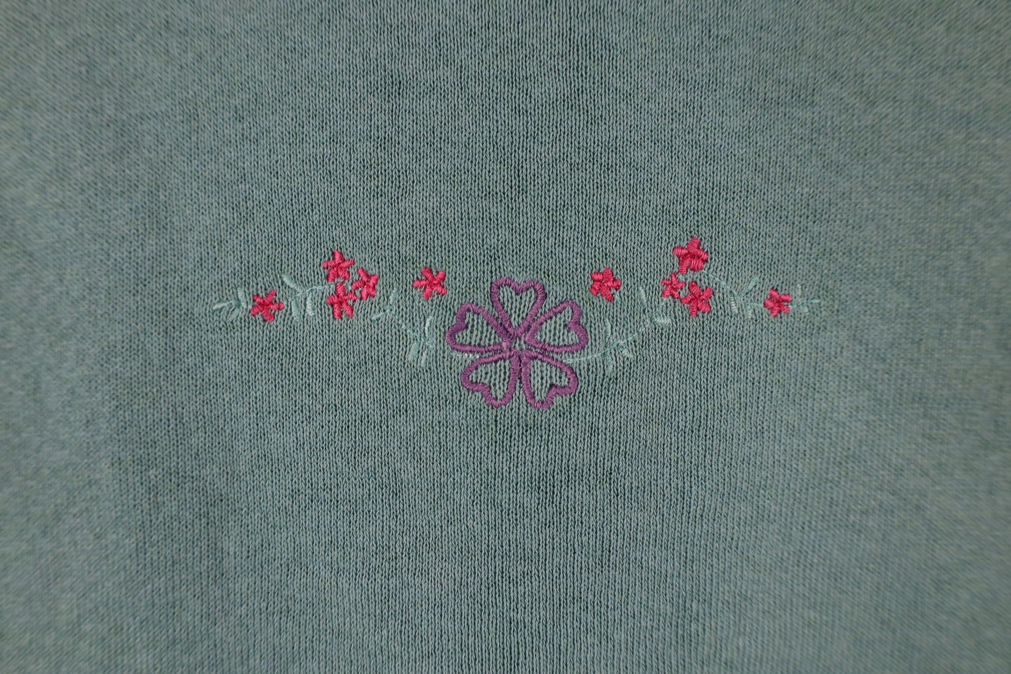 Vintage Vintage 90s Streetwear Flower Short Sleeve Sweatshirt Size L / US 10 / IT 46 - 4 Thumbnail