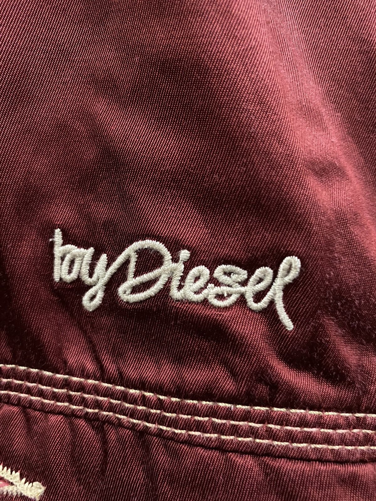 Designer × Diesel × Rockstar Games Vintage DIESEL BOWLING nylon/corduroy trucker jacket Size US M / EU 48-50 / 2 - 8 Thumbnail