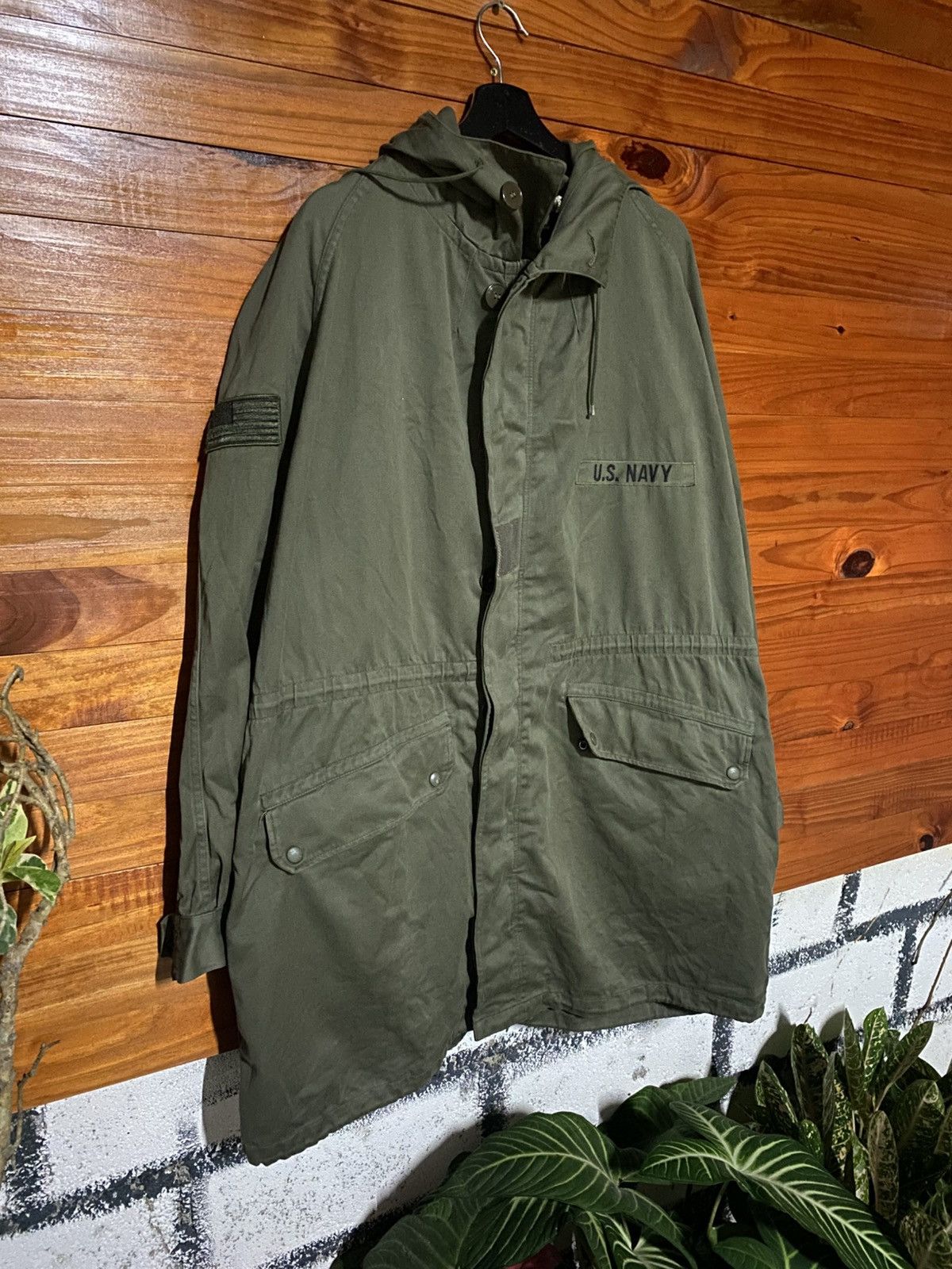 Vintage Vintage 1981 SOCOVET U.S. Navy Fishtail Parka – Olive Green Size US L / EU 52-54 / 3 - 5 Thumbnail