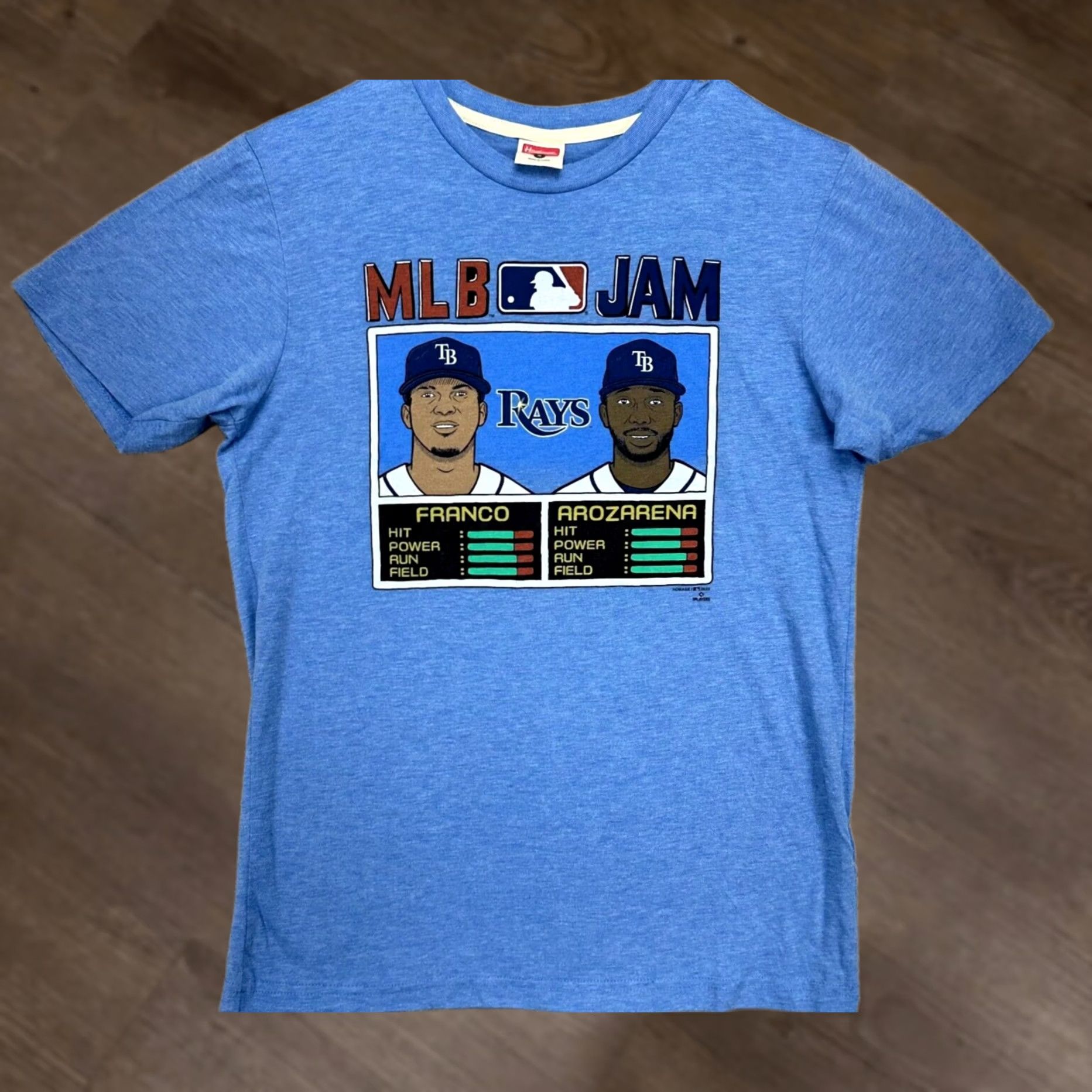 Vintage Homage Tampa Bay Rays Shirt Mens Small Blue Franco Arozarena T-Shirt Crew Neck Graphic Print Short Sleeve Size US S / EU 44-46 / 1 - 1 Thumbnail
