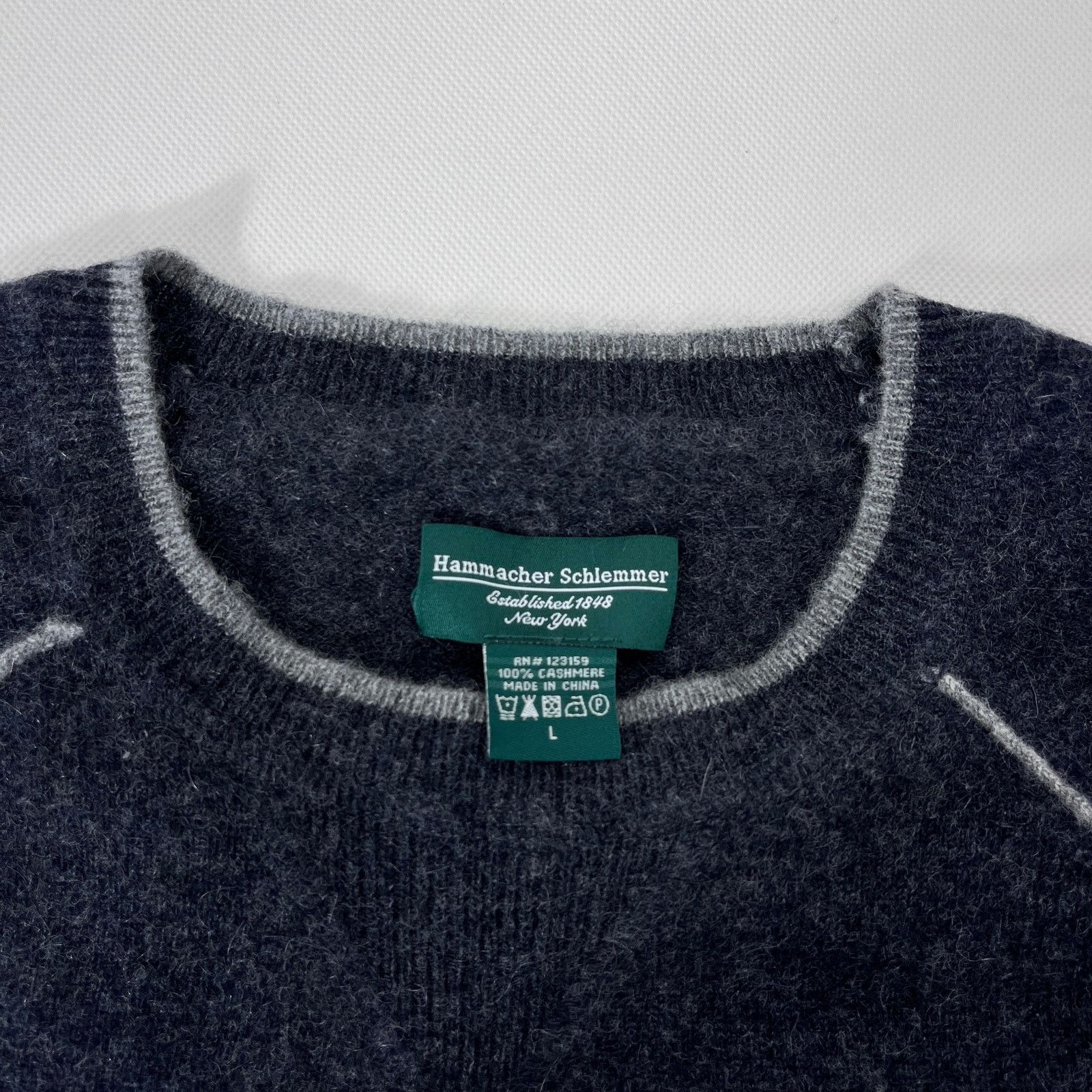 Other Hammacher Schlemmer 100% Cashmere Sweater Grey Washable Size US L / EU 52-54 / 3 - 5 Thumbnail