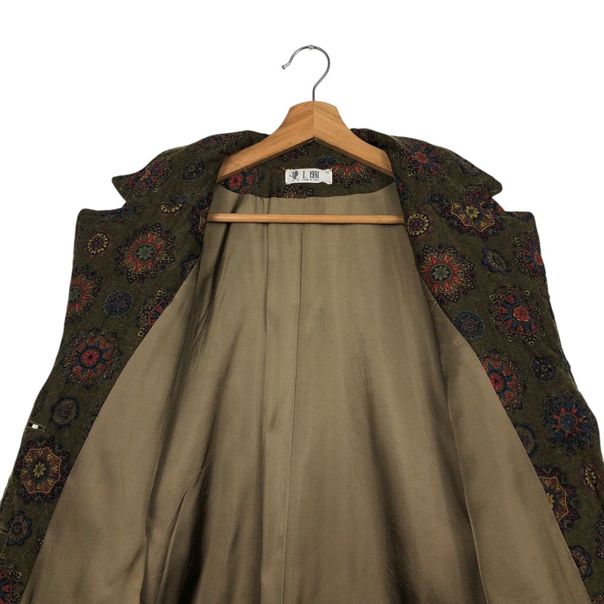 Vintage Button Jacket FullPrint Floral I 1981 Made in Italy