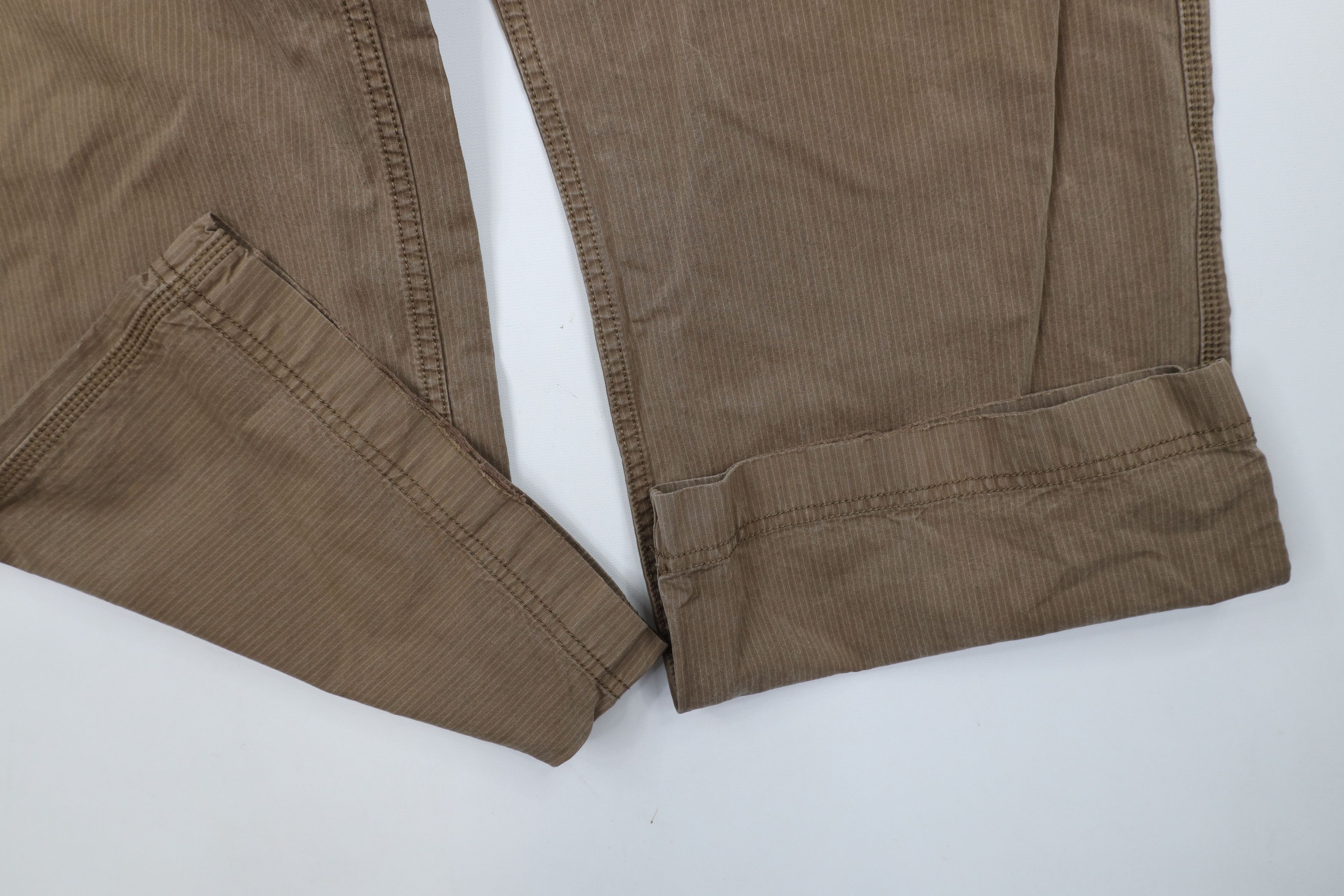 Gap × Vintage Vintage Gap Pinstriped Wide Leg Bootcut Chino Pants Brown Size US 38 / EU 54 - 5 Thumbnail