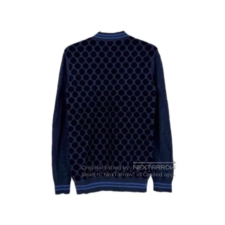 Hermes Hermes Blue Circular Pattern Wool Cardigan Size XS / US 0-2 / IT 36-38 - 2 Thumbnail