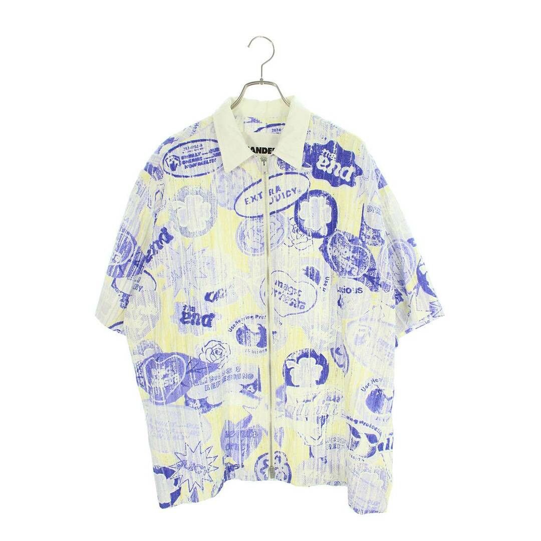 o1w1db10825 Short Sleeve Zip Shirt in Multicolor