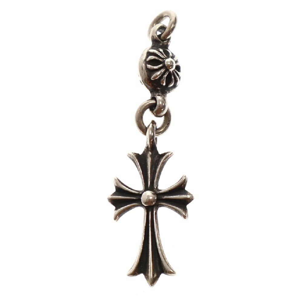 Chrome Hearts Crossball Tiny CH Cross Charm Pendant + Chain  