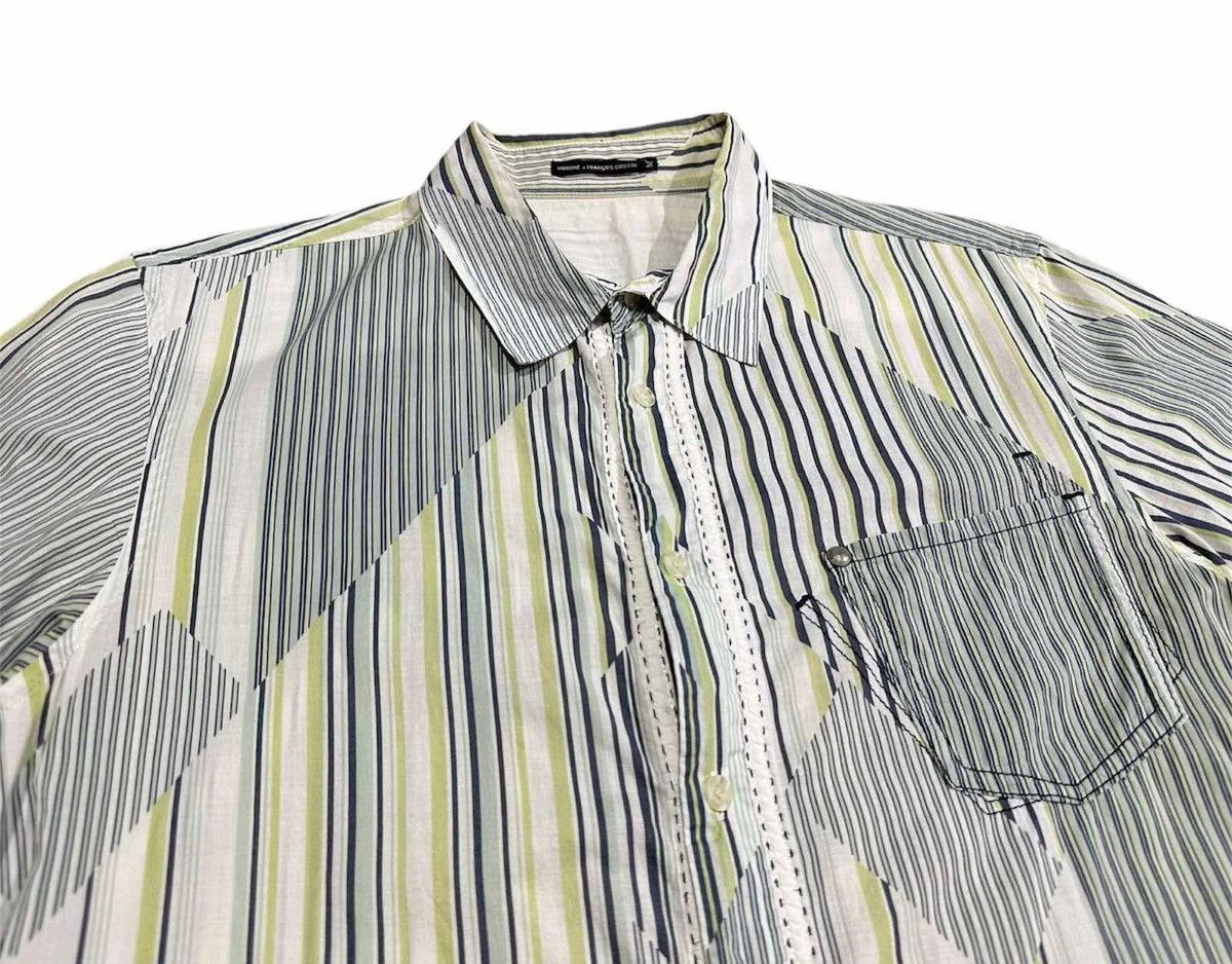 If Six Was Nine × Japanese Brand × Marithe + Francois Girbaud 🔥Sixk Y2K Martha Francois Girbaud Striped Shirt Size US M / EU 48-50 / 2 - 4 Thumbnail