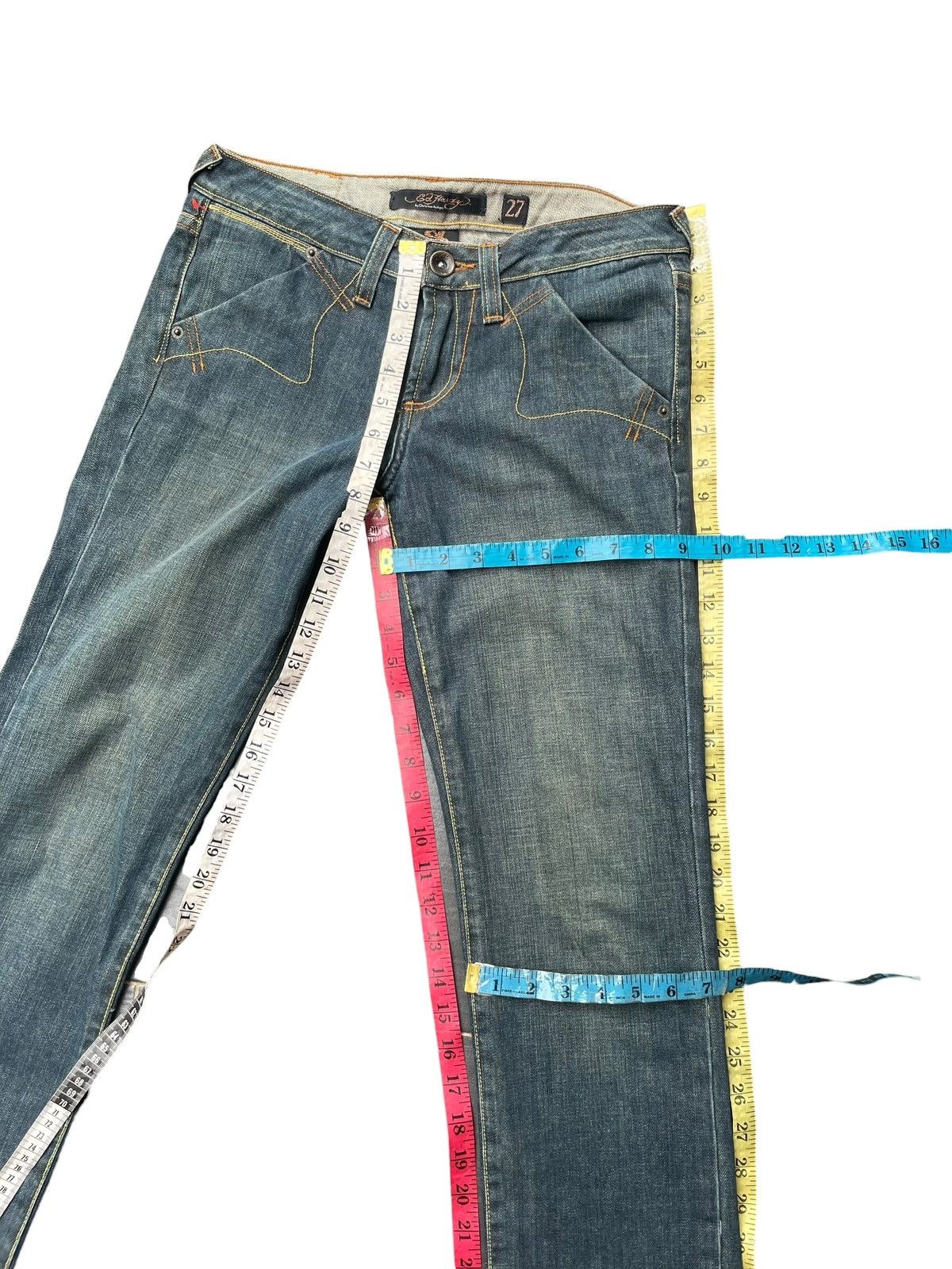 Ed Hardy Ed Hardy By Christian Audiger Skull Emboiderey Denim Size 30" / US 8 / IT 44 - 16 Thumbnail