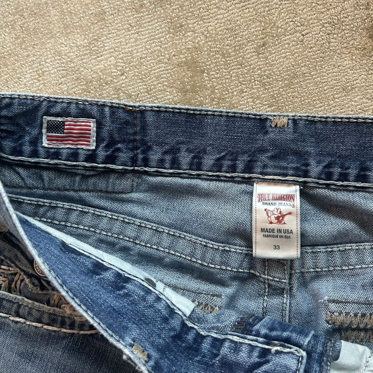 True Religion True Religion Ricky Super T Denim Jeans Size US 33 - 7 Thumbnail